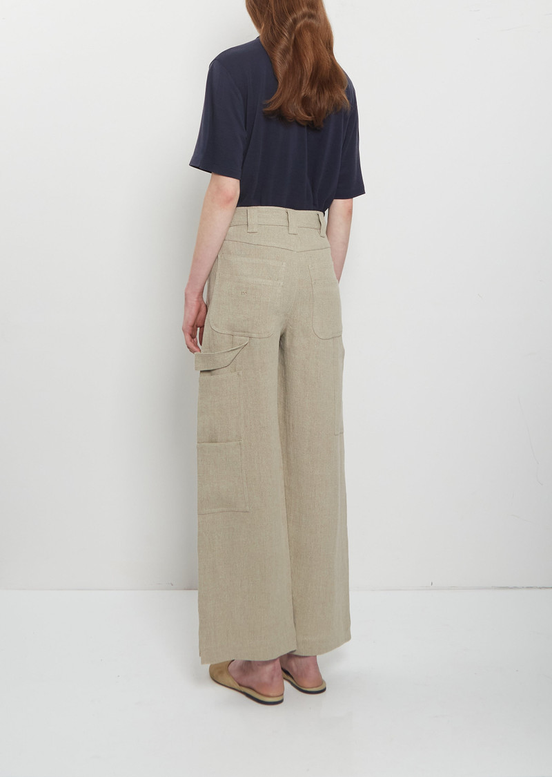 META CAMPANIA COLLECTIVE Frankie Heavyweight Linen Workwear Trousers outlook