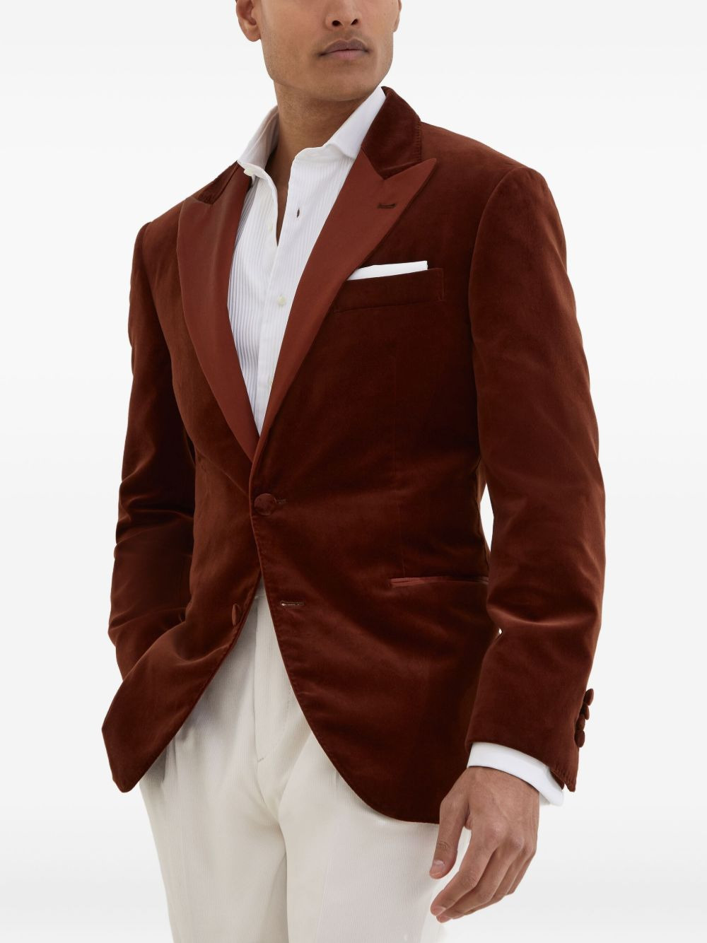 silk-blend blazer - 3