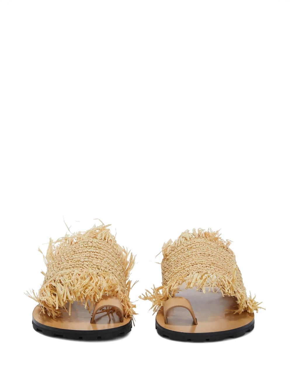 flat straw sandals - 4