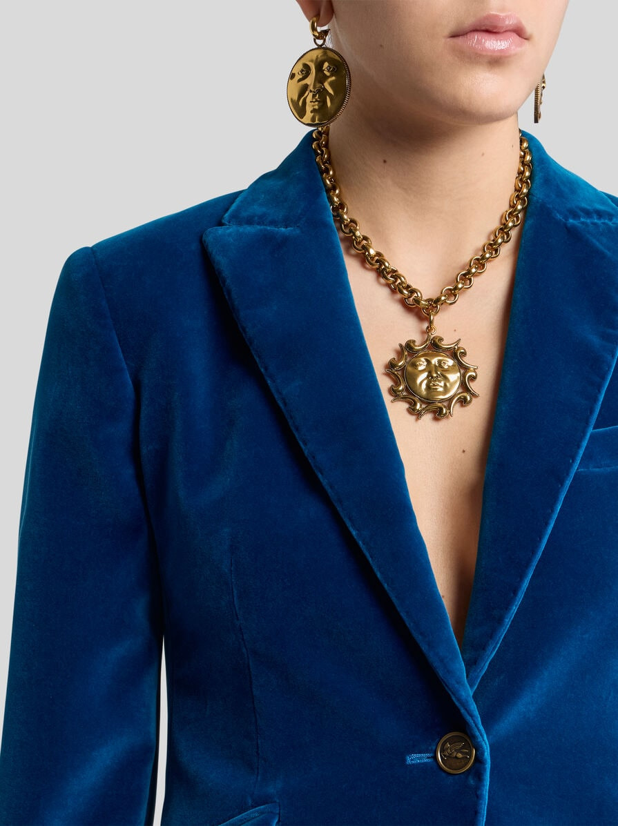 SINGLE-BREASTED VELVET JACKET - 2