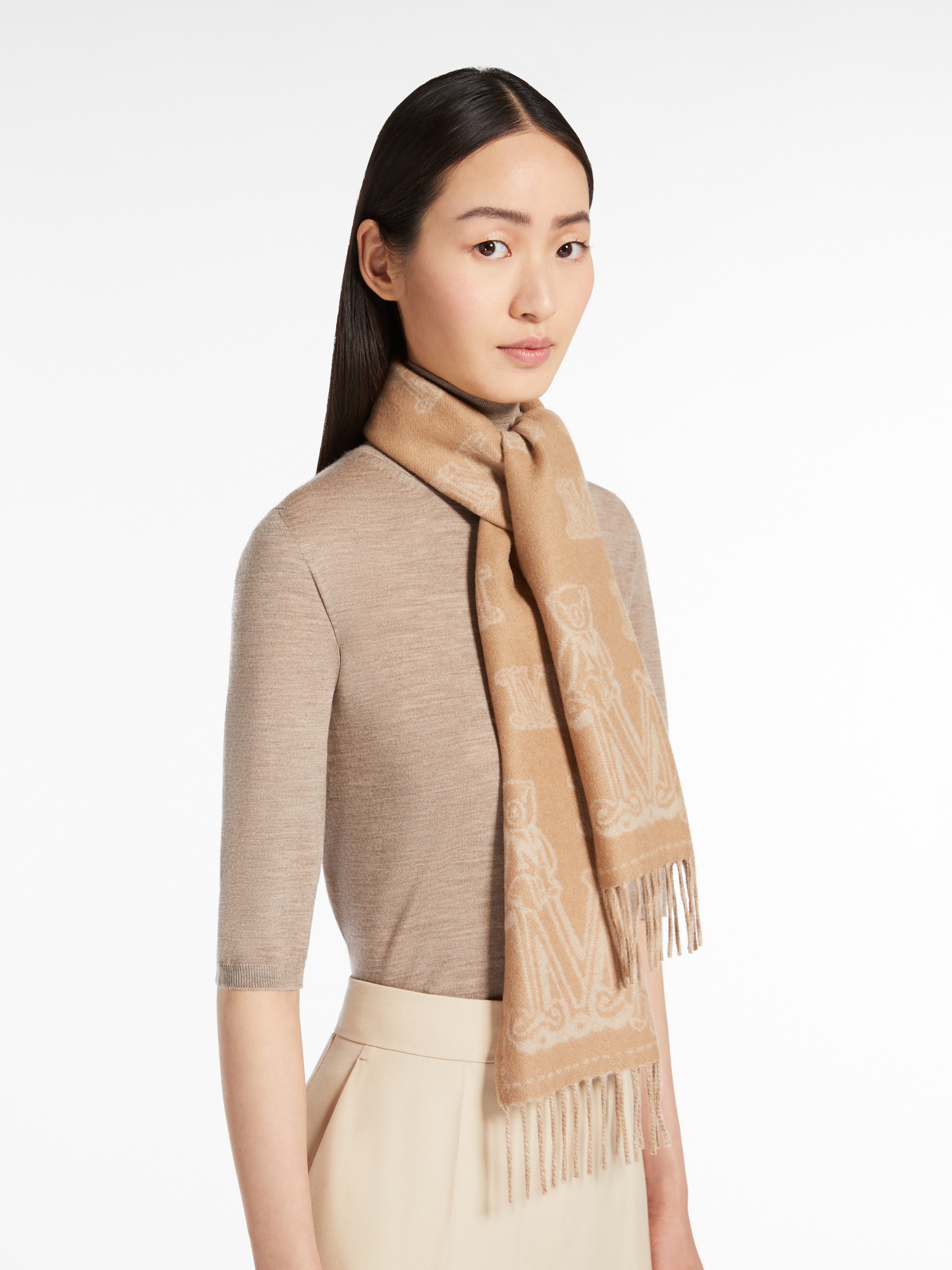 WSANIMA Jacquard cashmere scarf - 4