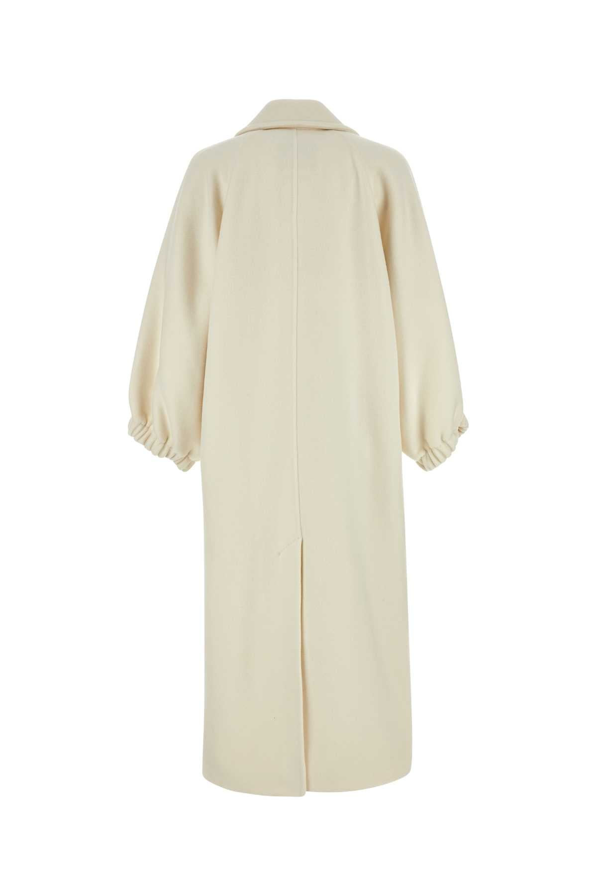 Max Mara Women Ivory Cashmere Zaffo Coat - 2