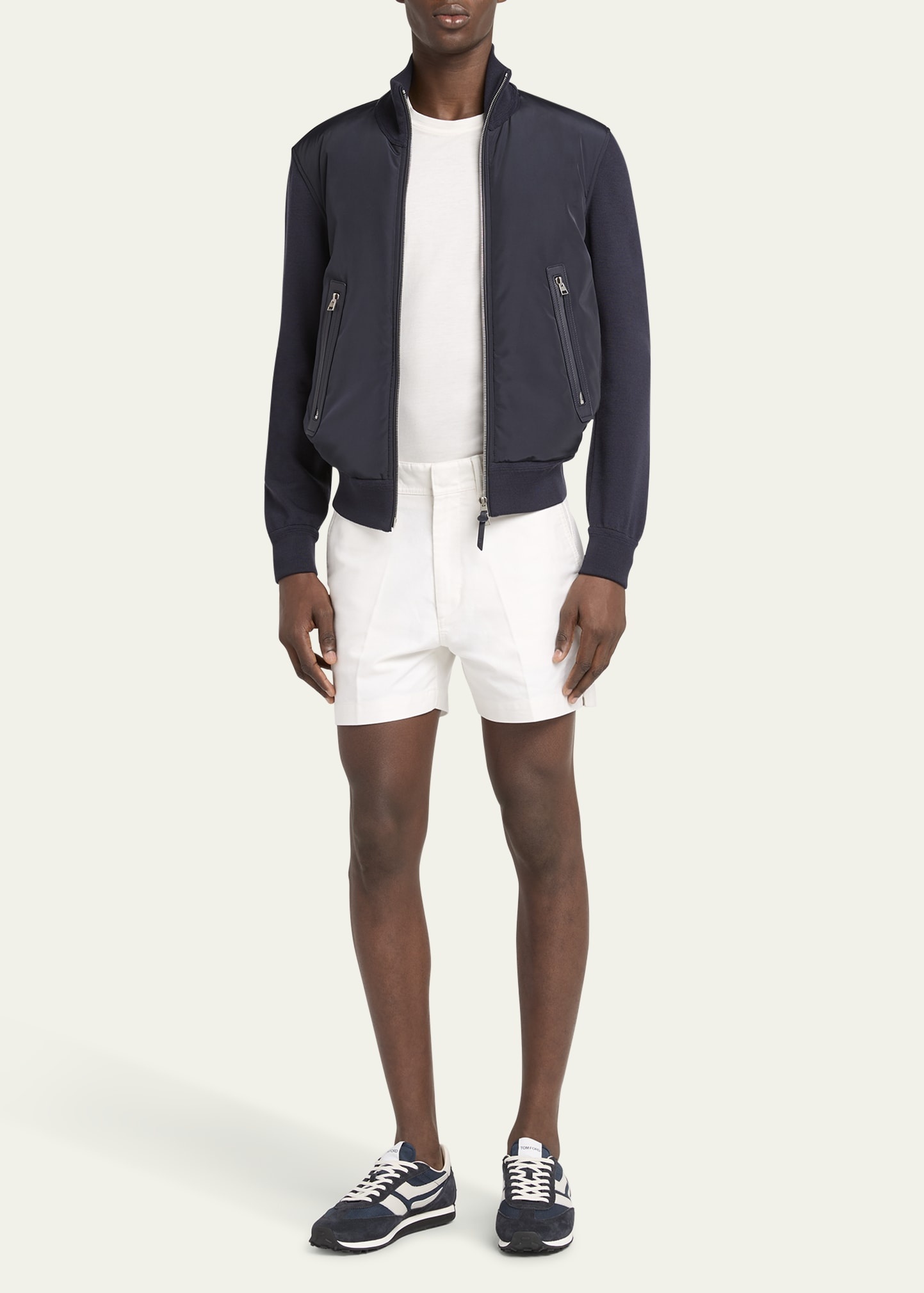 Men's Mick Tech Fabric and Suede Sneakers - 3