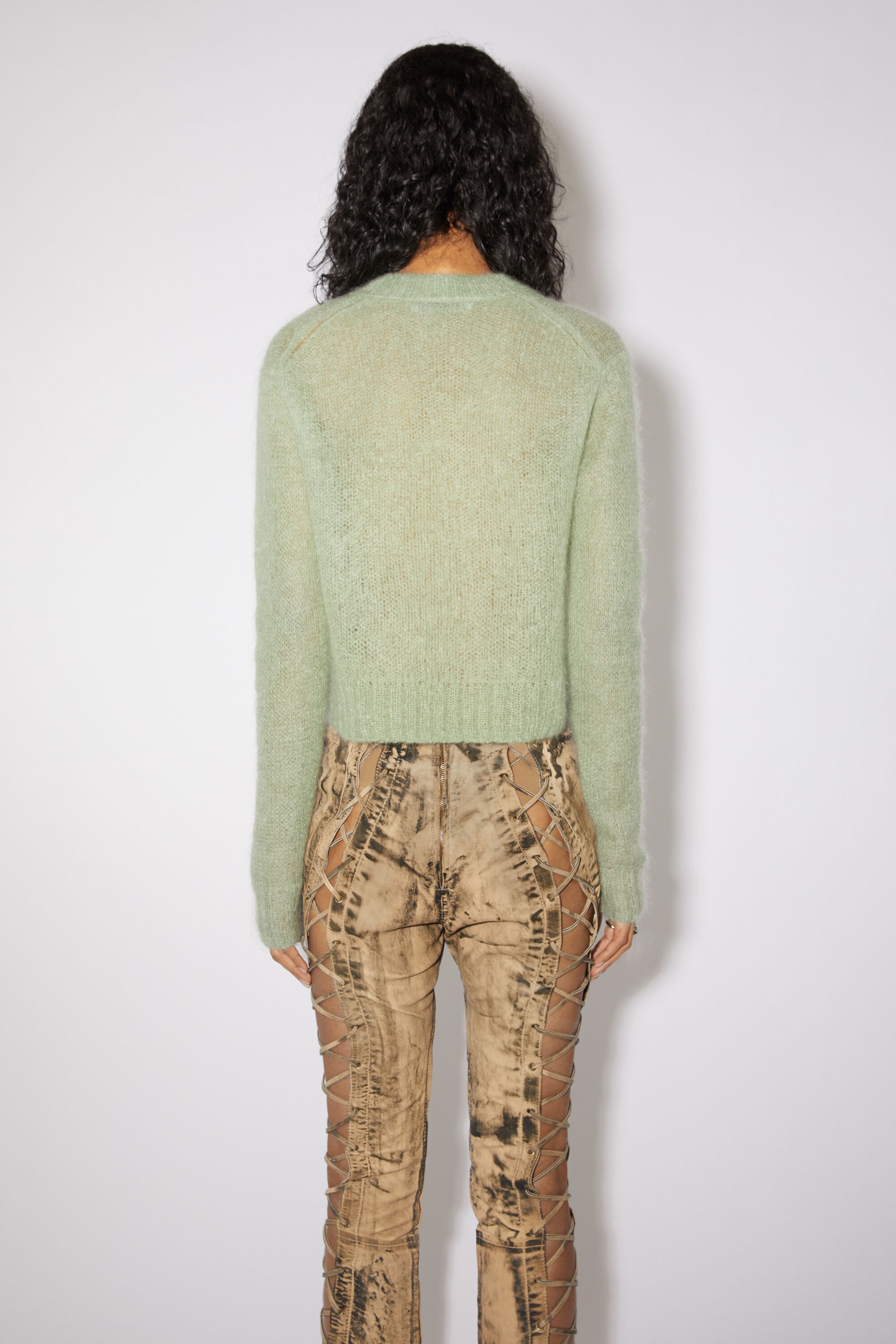 Mohair blend jumper - Sage green - 3