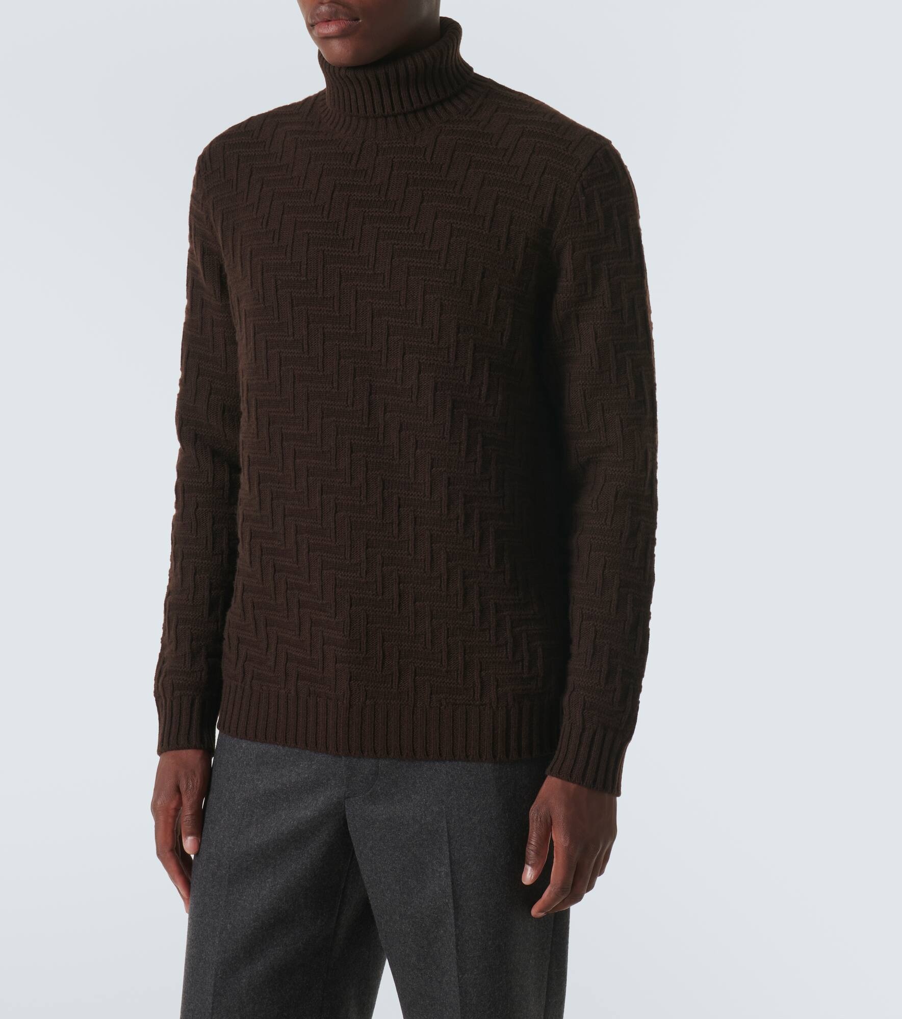 Wool and cashmere turtleneck sweater - 3