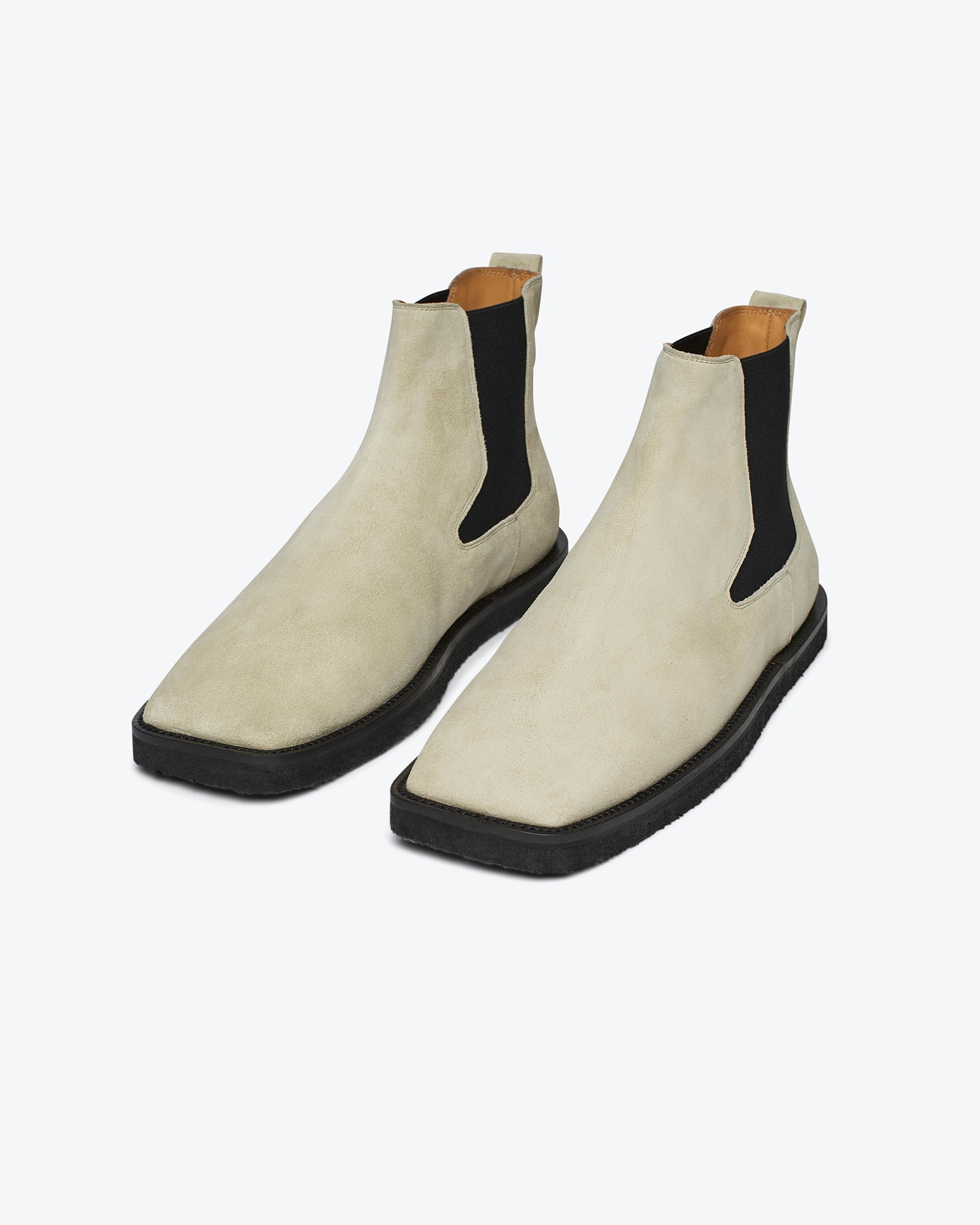 BRUNO - Suede ankle boots - Chalk - 1