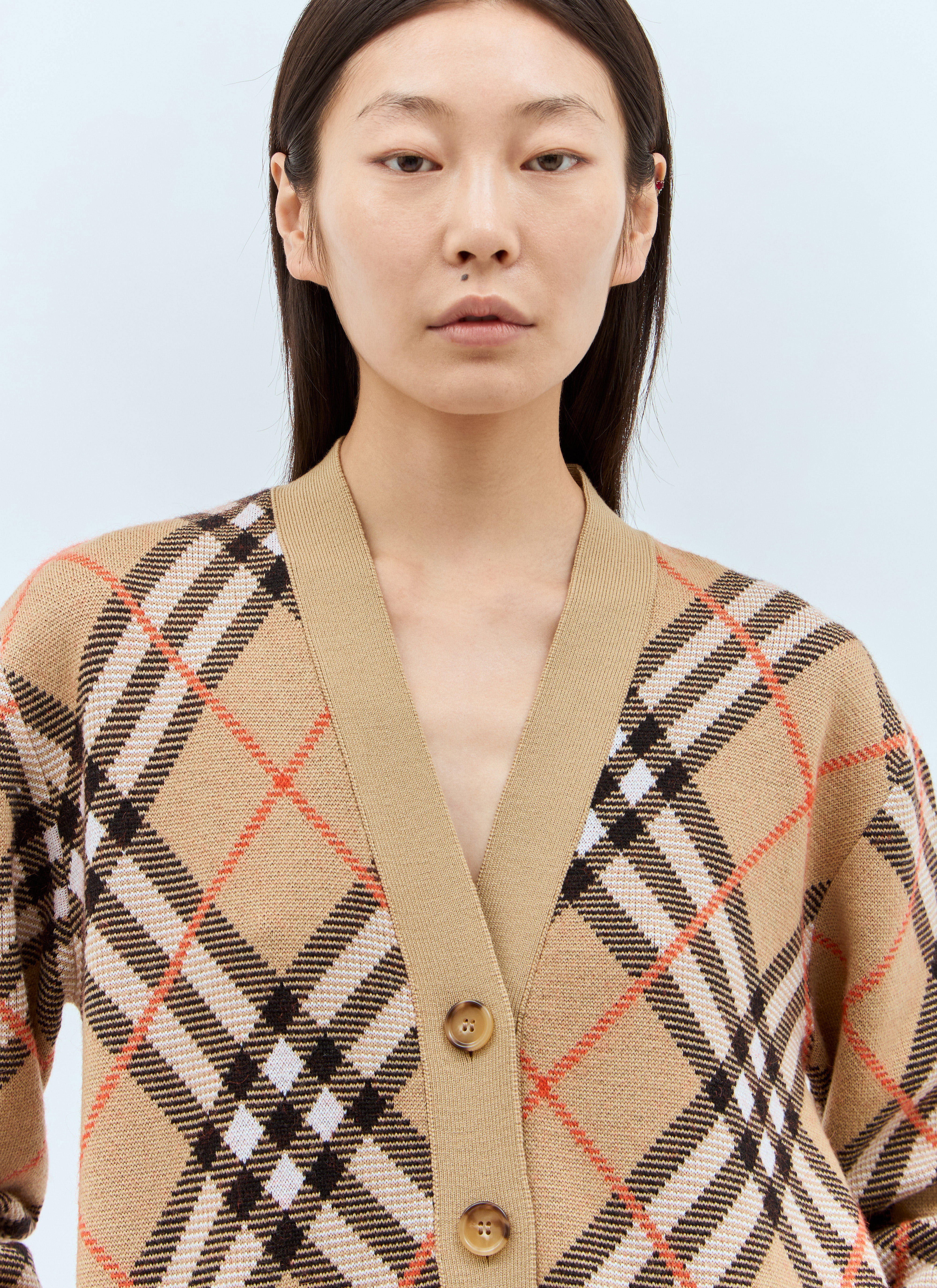 Check Wool-Blend Cardigan - 5