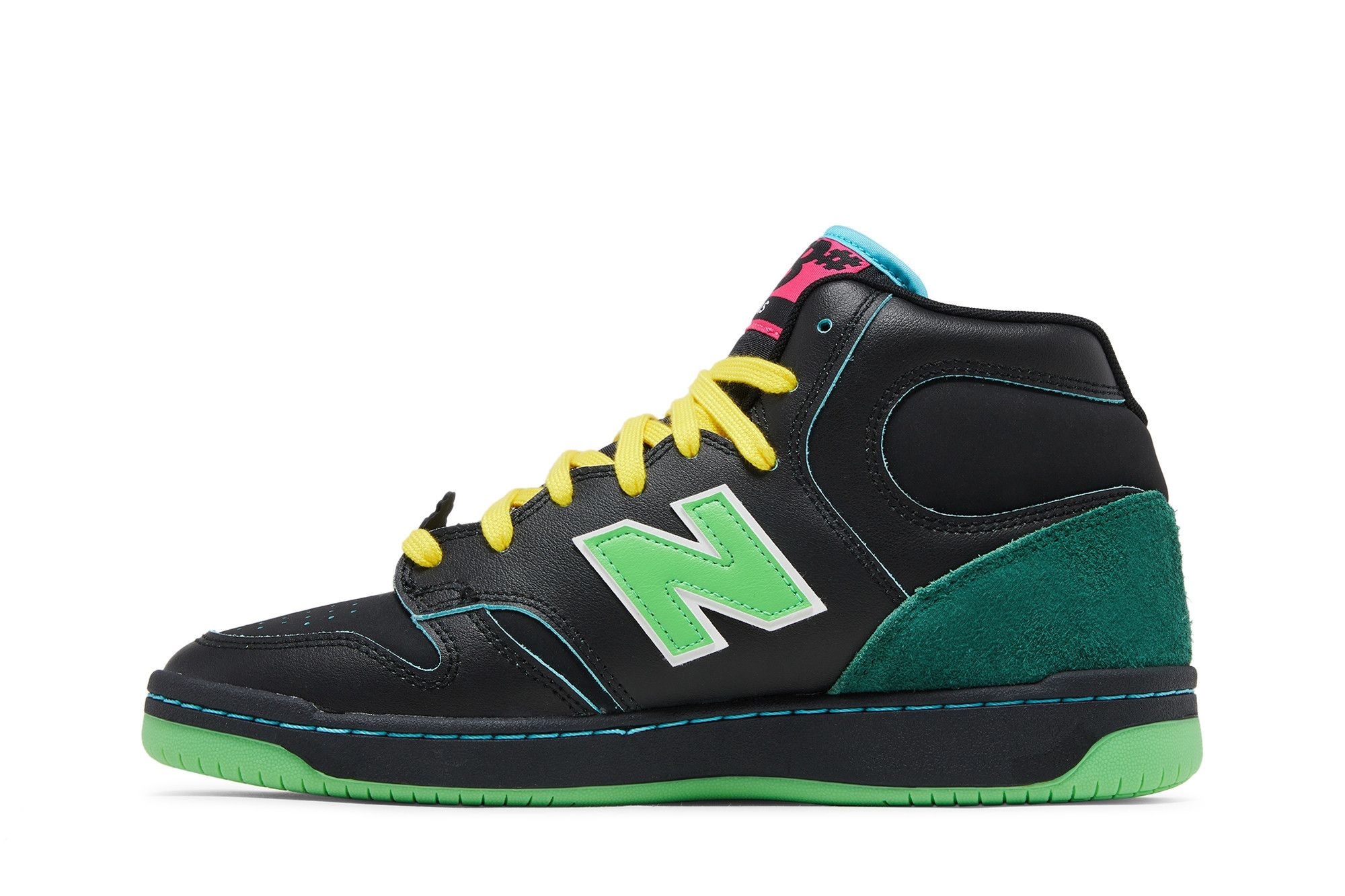 Natas Kuapas x Numeric 480 High 'Black Lime Green' - 3