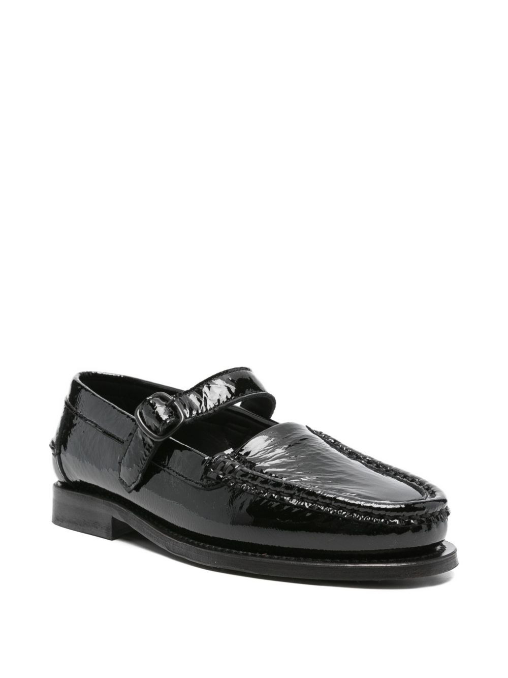 Blanquer crinkled glossy loafers - 2
