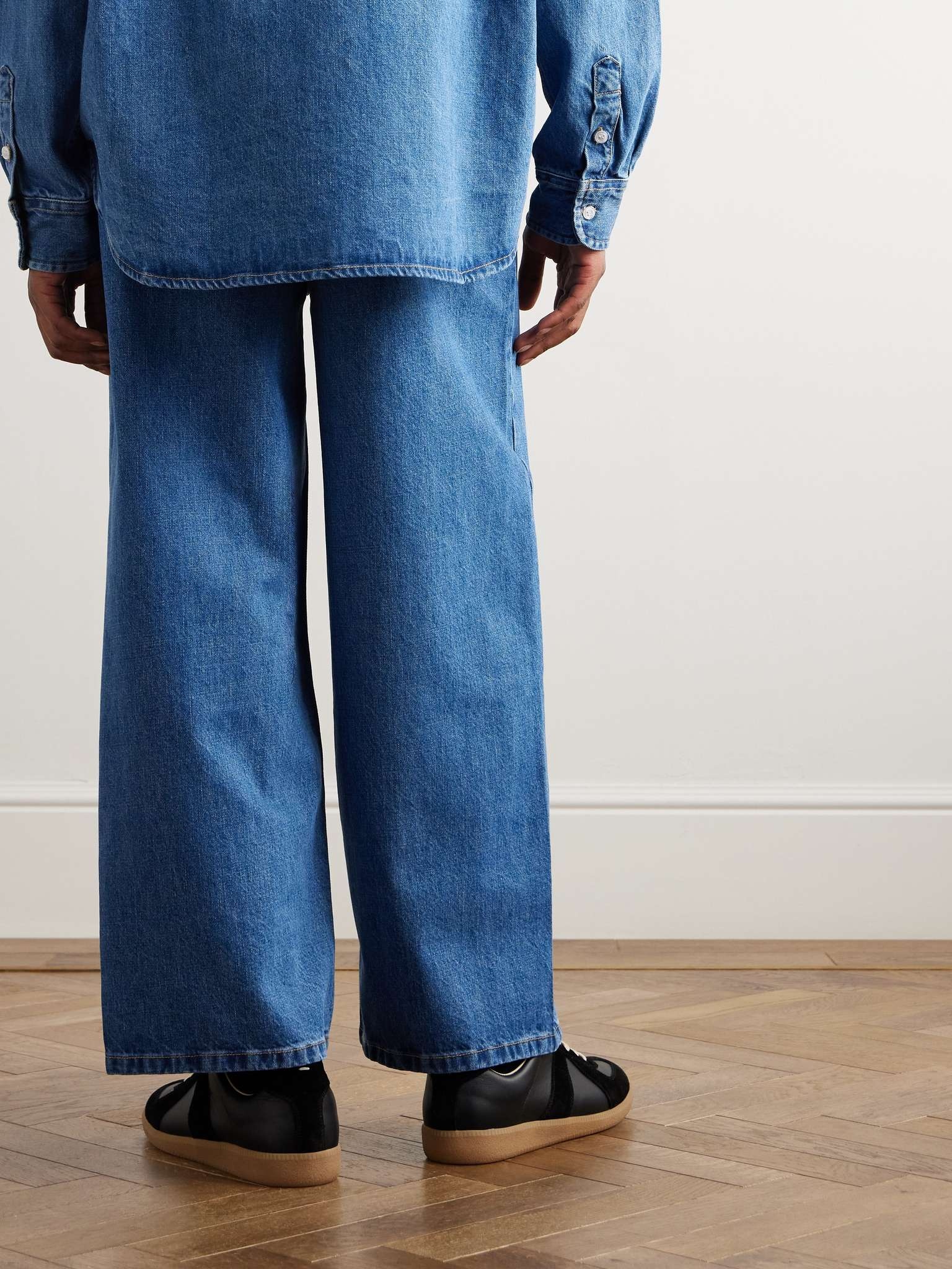 Drew Wide-Leg Pleated Jeans - 3
