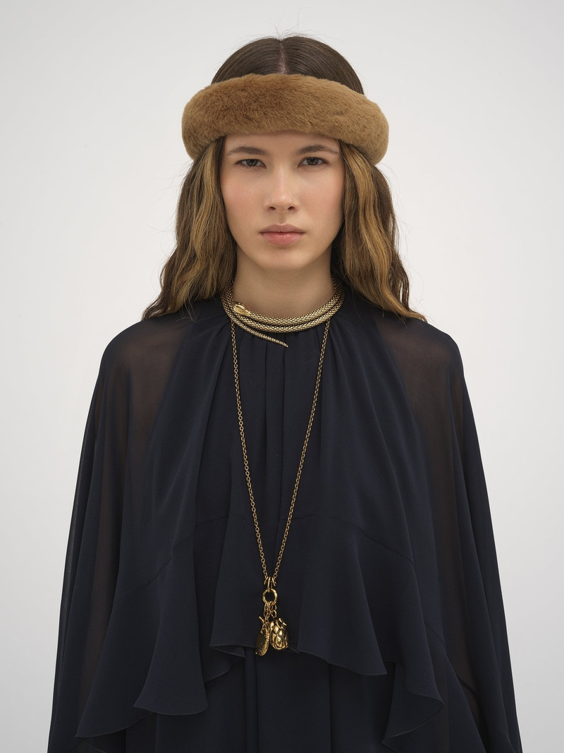 MINI CAPE DRESS IN SILK GEORGETTE 7