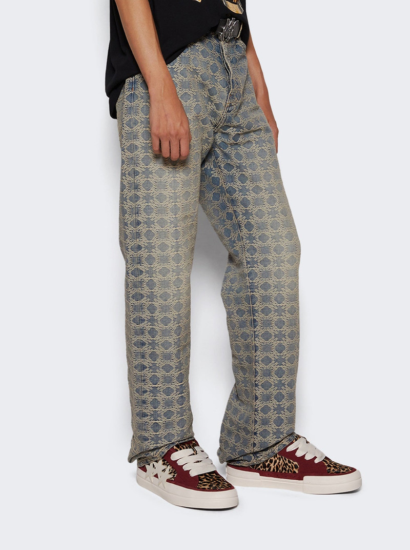 AMIRI Leopard Sunset Skate Low Sneakers Burgundy outlook