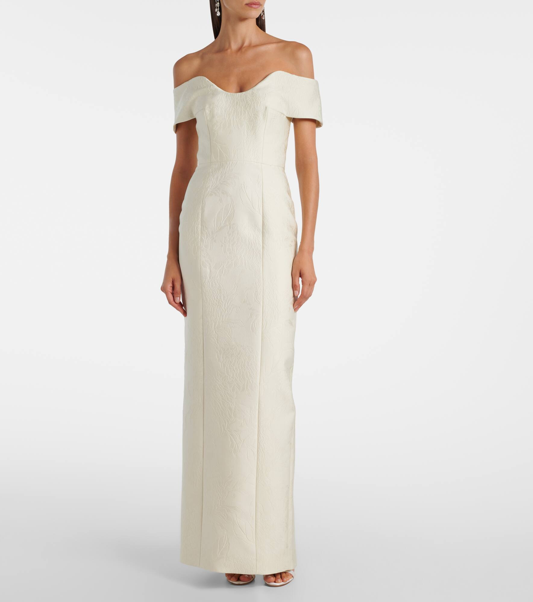 Aislinn floral pencil cloque gown - 2