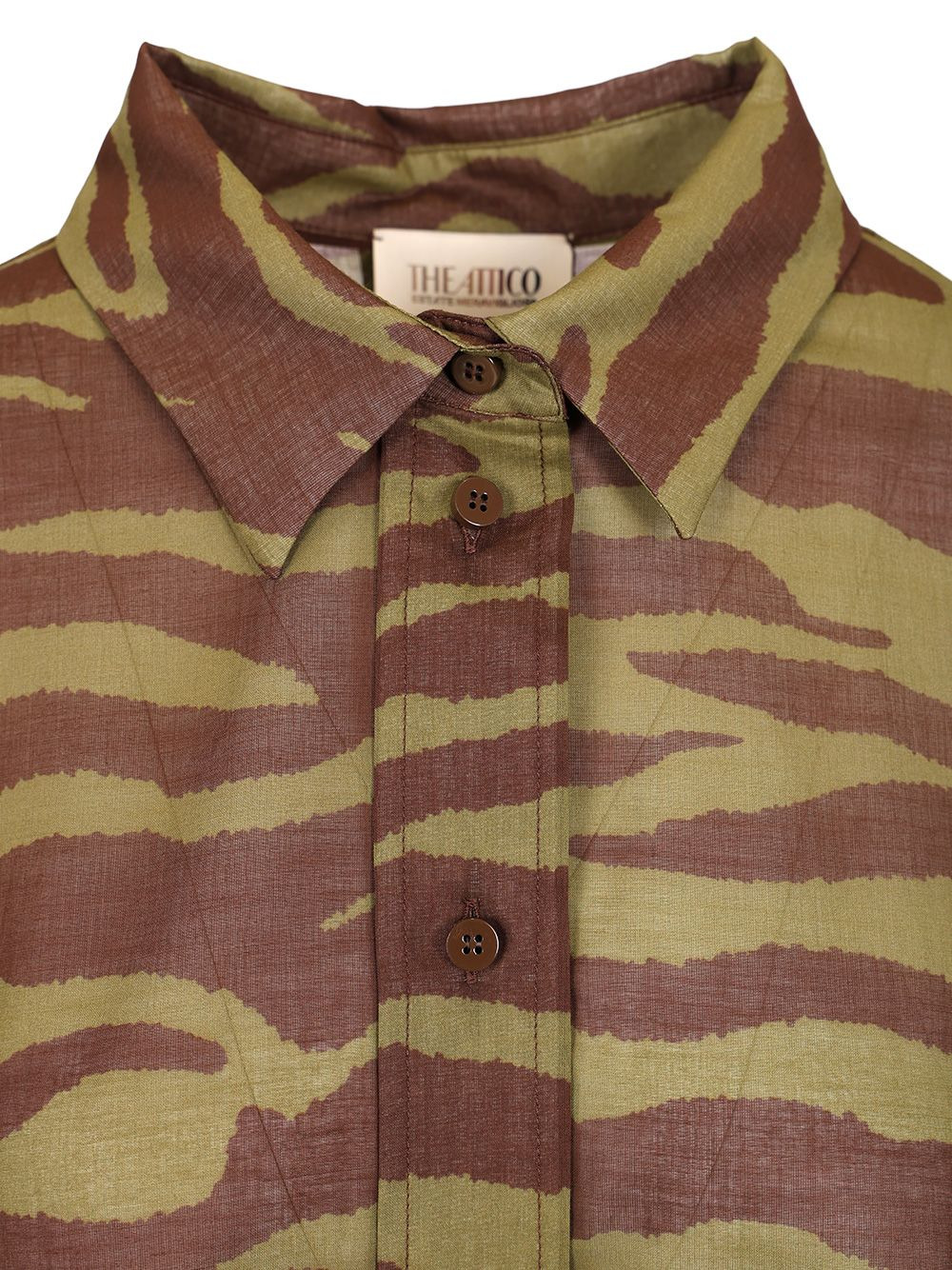 Zebra Print Shirt Shirts Brown - 4