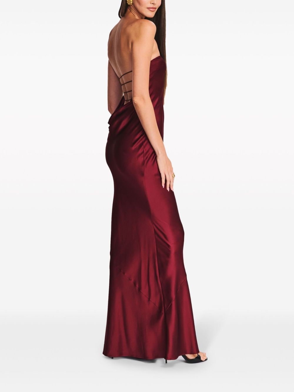 Keaton silk strapless gown - 3