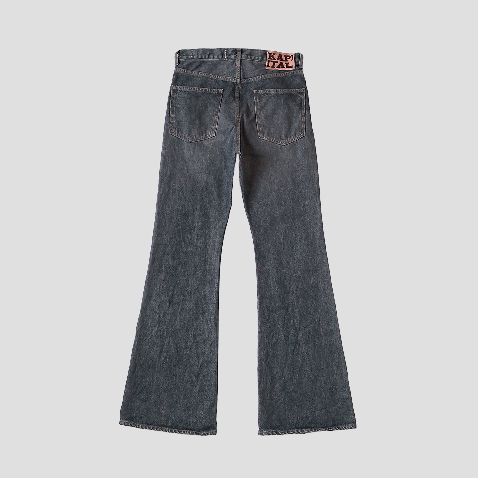 14oz BLACK DENIM 5P FLARE JEANS - 6