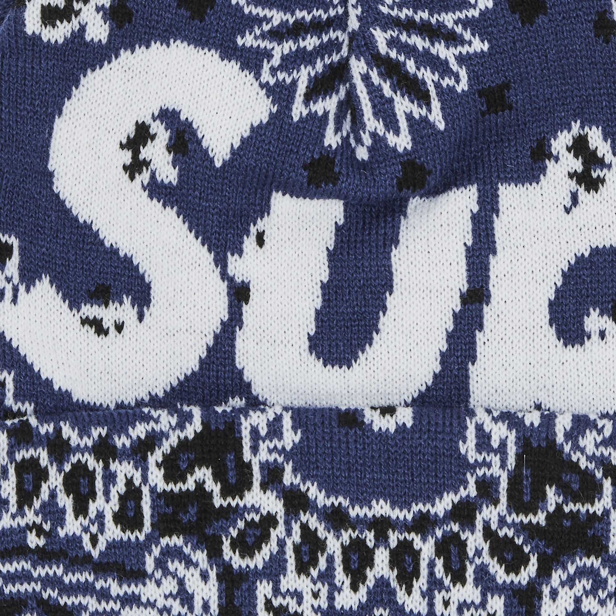 Supreme Bandana Big Logo Beanie 'Navy' - 3