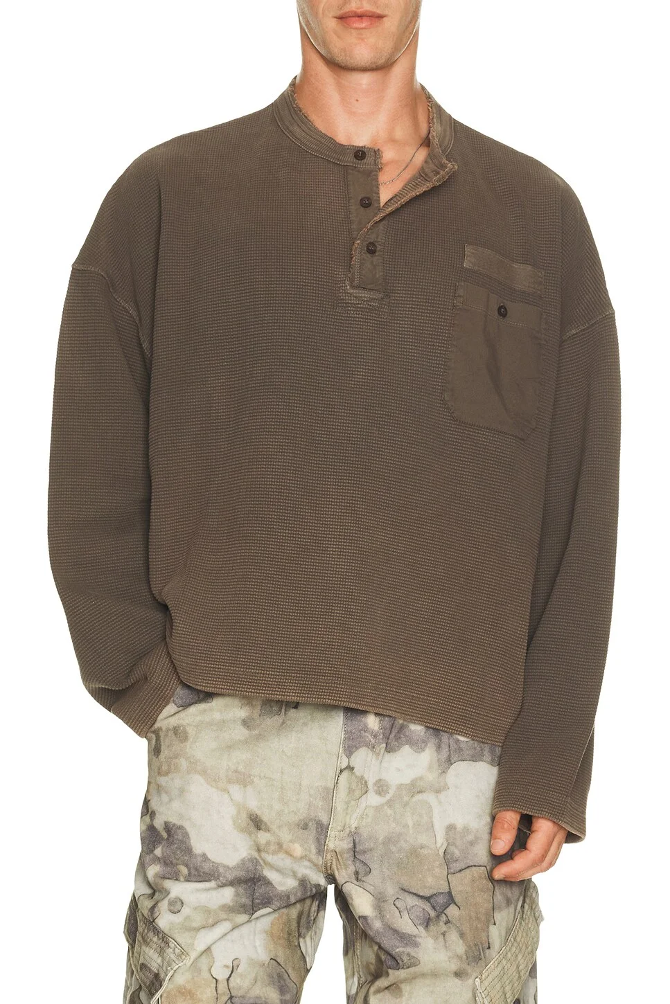 Henley Sweatshirt - 1