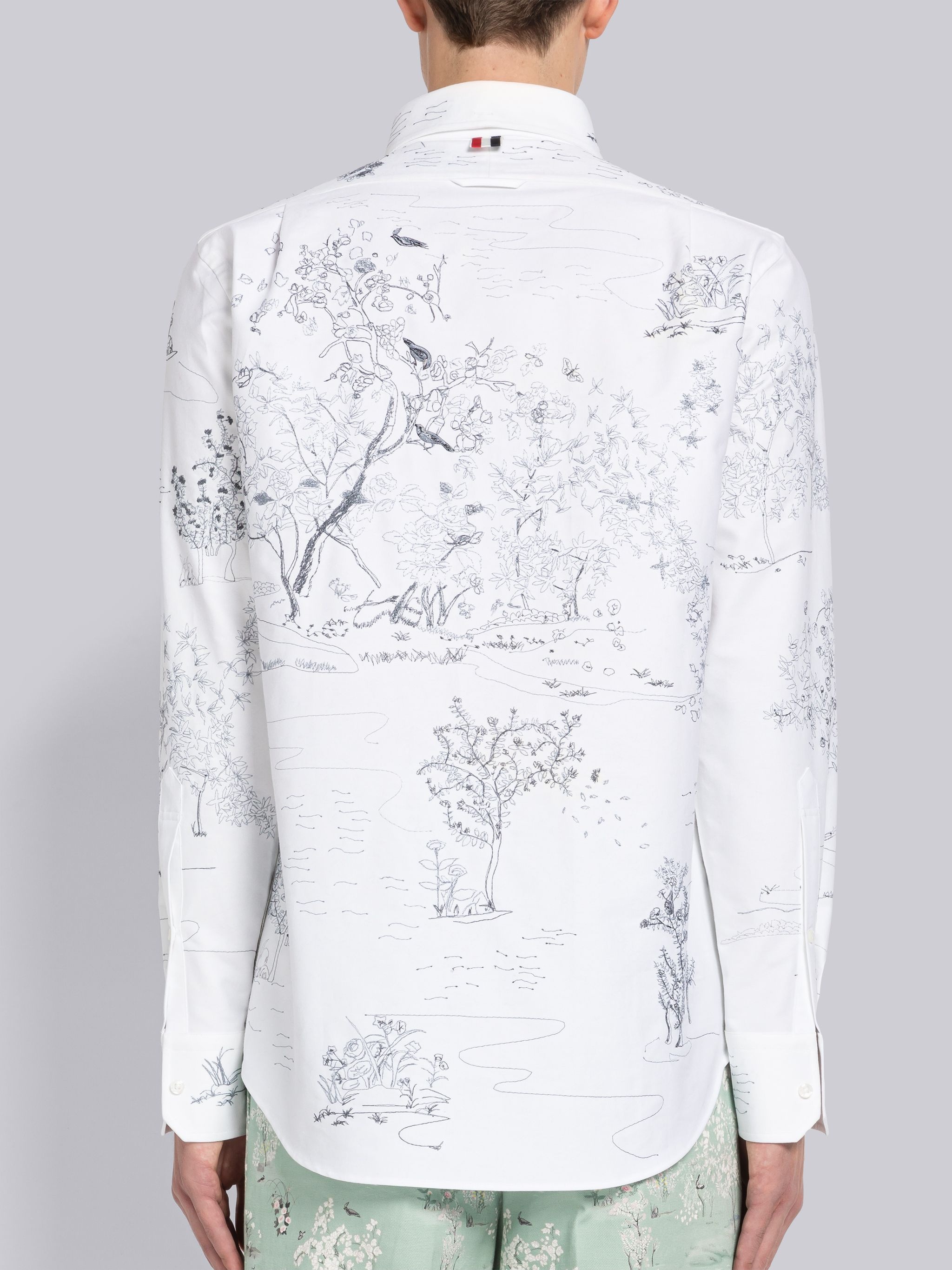 Sketchy Stitch Toile Straight Fit Shirt - 4