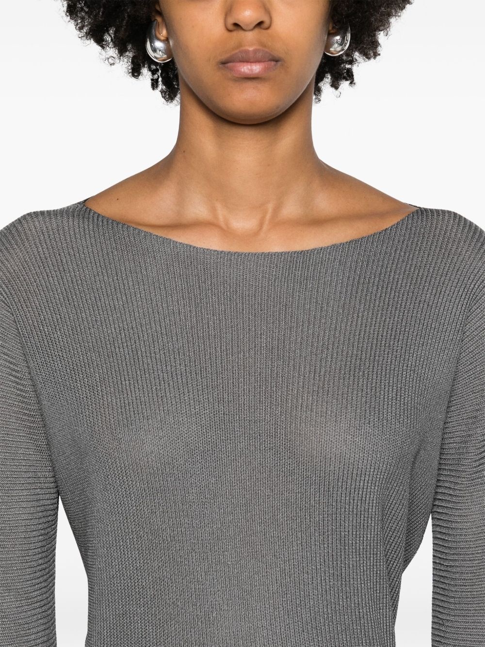 boat-neck jumper - 5