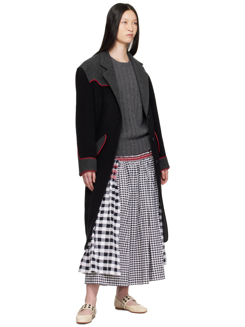 Molly Goddard Gray & Black Charlie Coat outlook