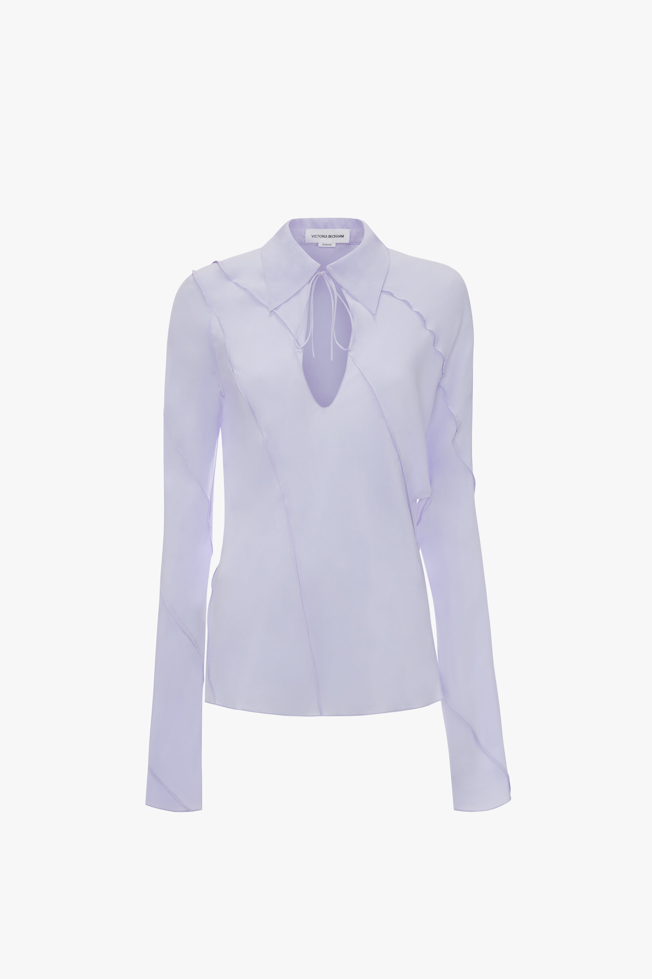 Spiral Seam Bias Top In Lavender - 1