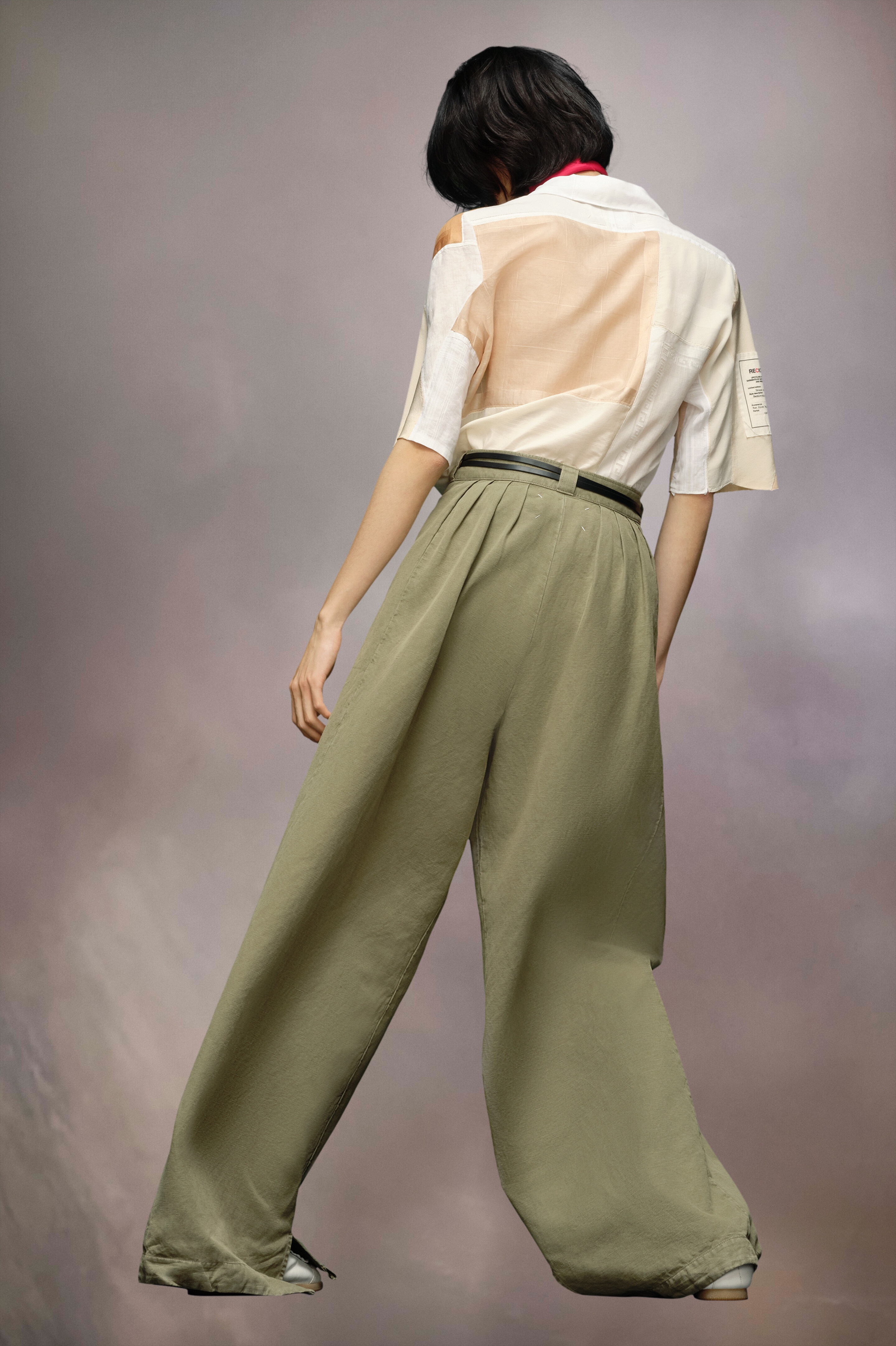 Cotton linen canvas trousers - 3