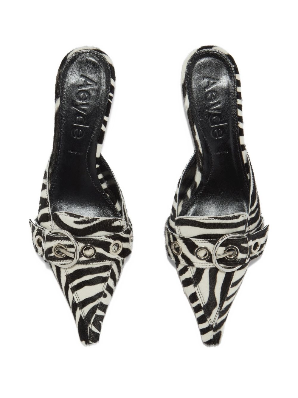 35mm Danielle zebra-print pointed mules - 3