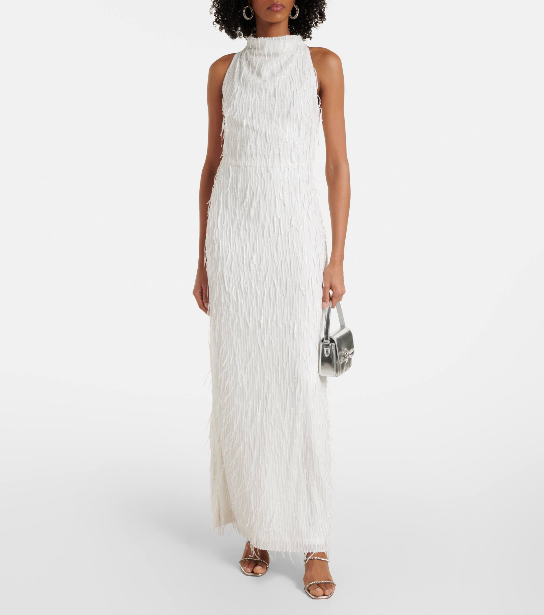 Bridal sequined halterneck gown - 2
