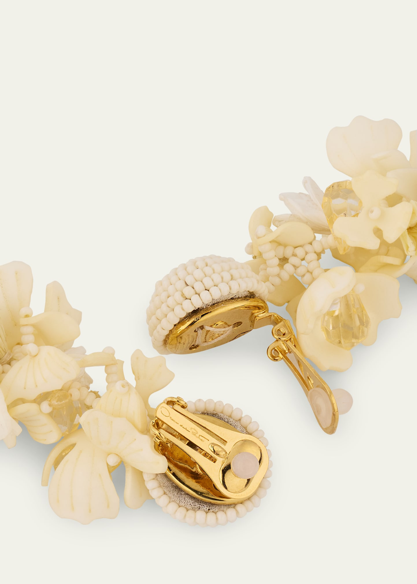Plexy and Raffia Flowers Earrings - 4