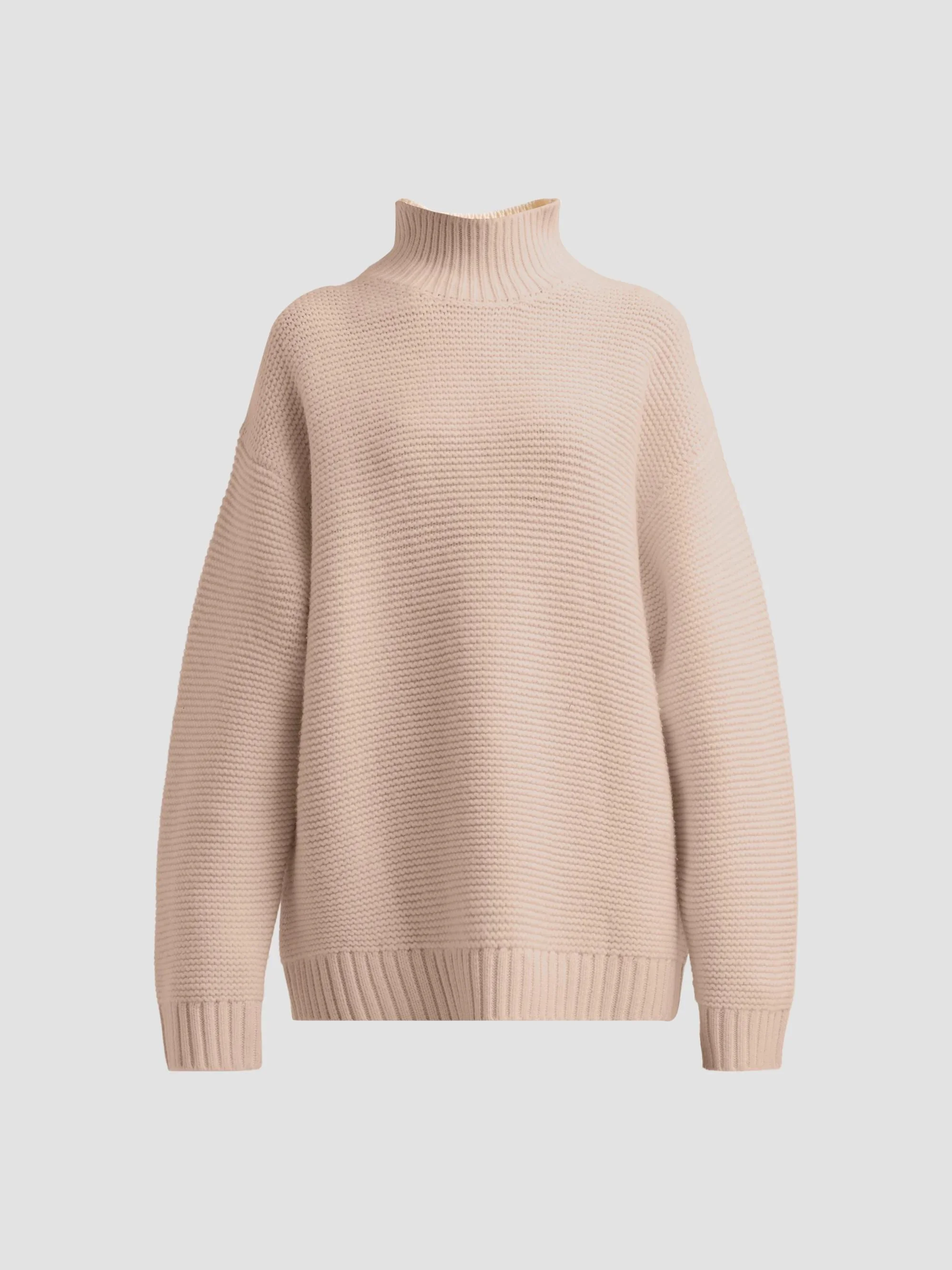 Women's The Links Wool Turtleneck Sweater - Ecru - 1