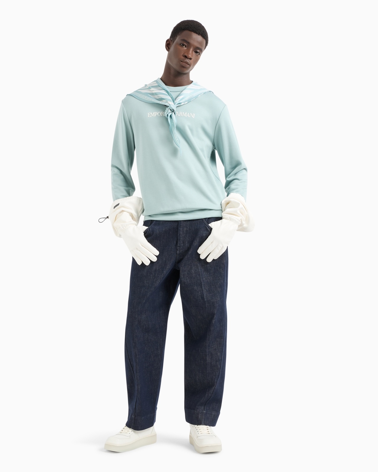 MODAL-BLEND SWEATSHIRT WITH LOGO PRINT - 4