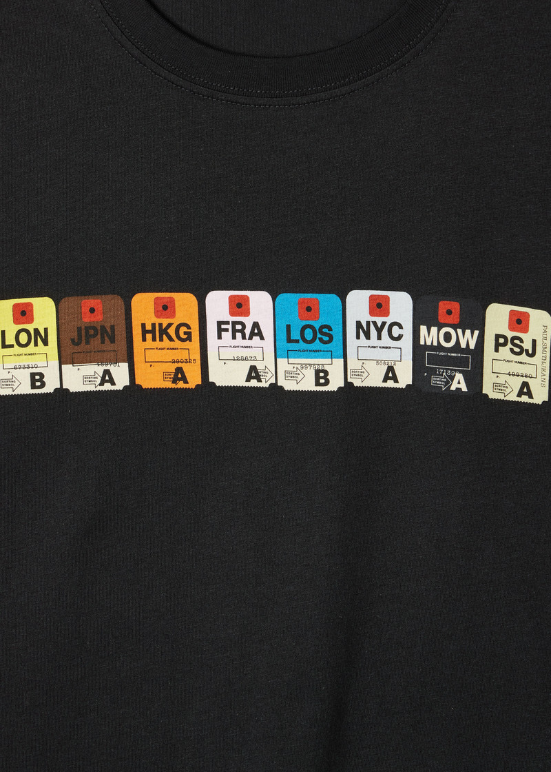 Paul Smith Black 'Ticket Stubs' Print T-Shirt outlook