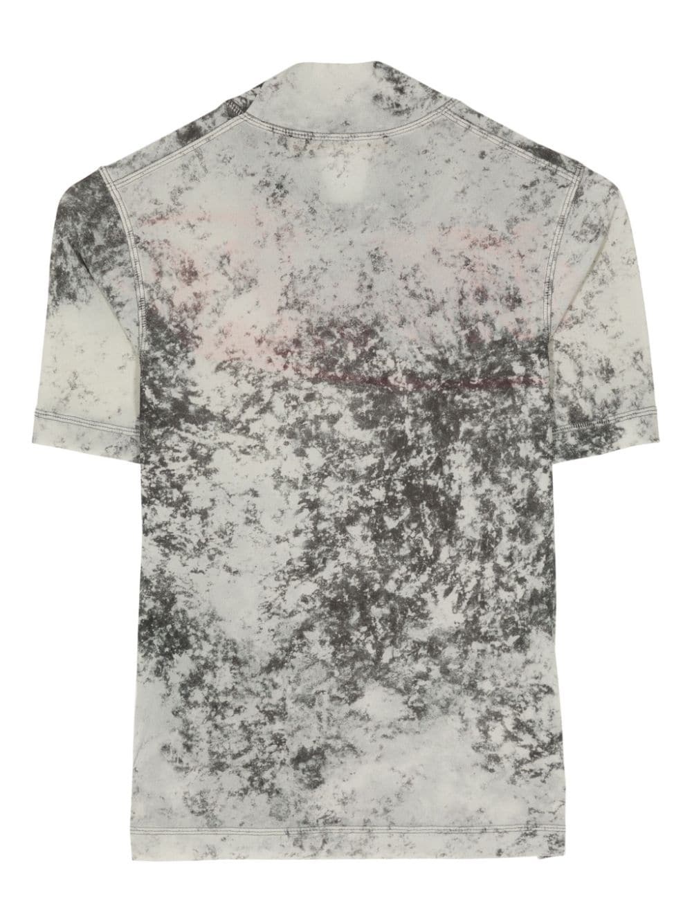logo-print bleached-effect T-shirt - 2