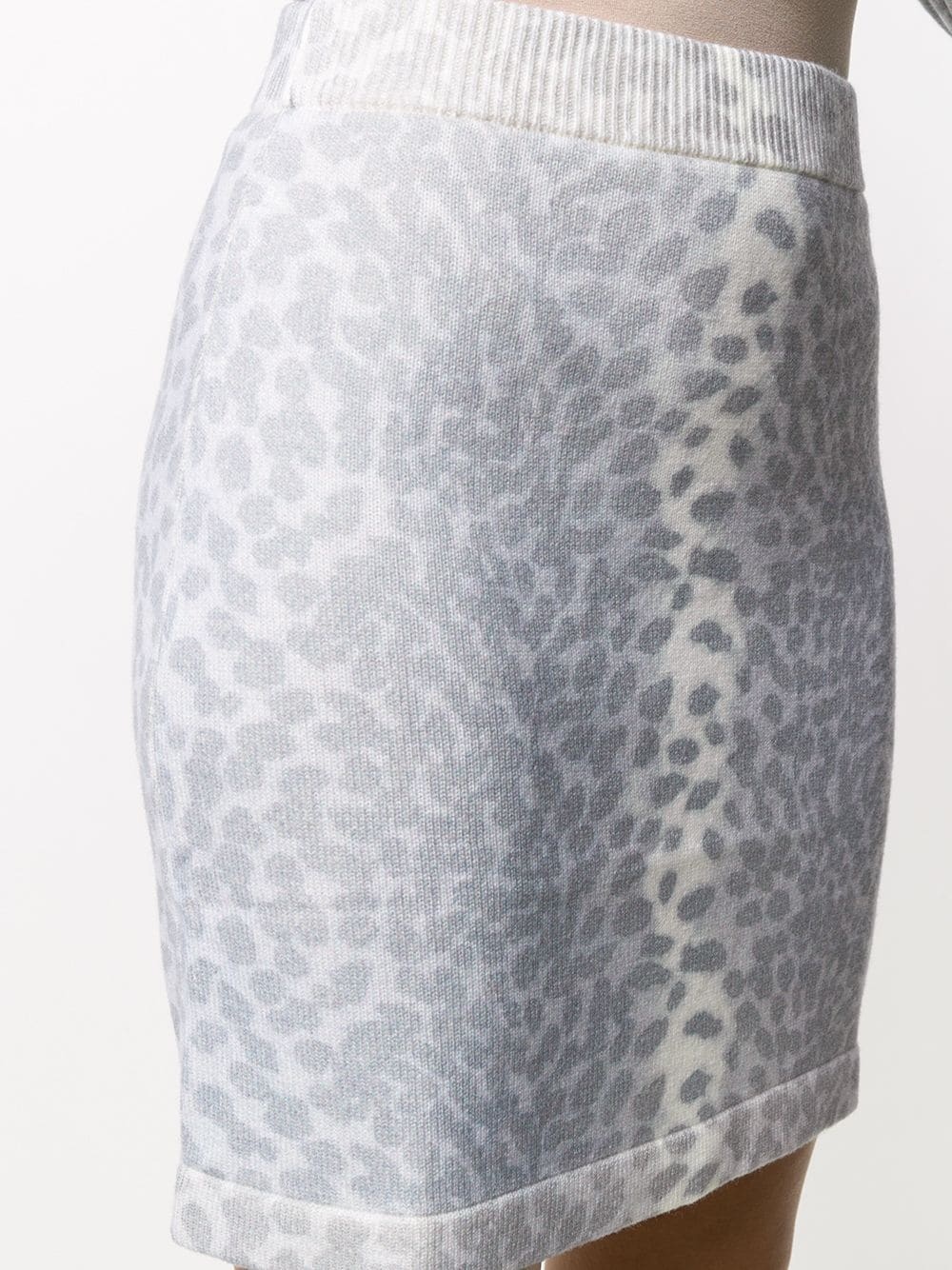 cheetah-print knit skirt - 5