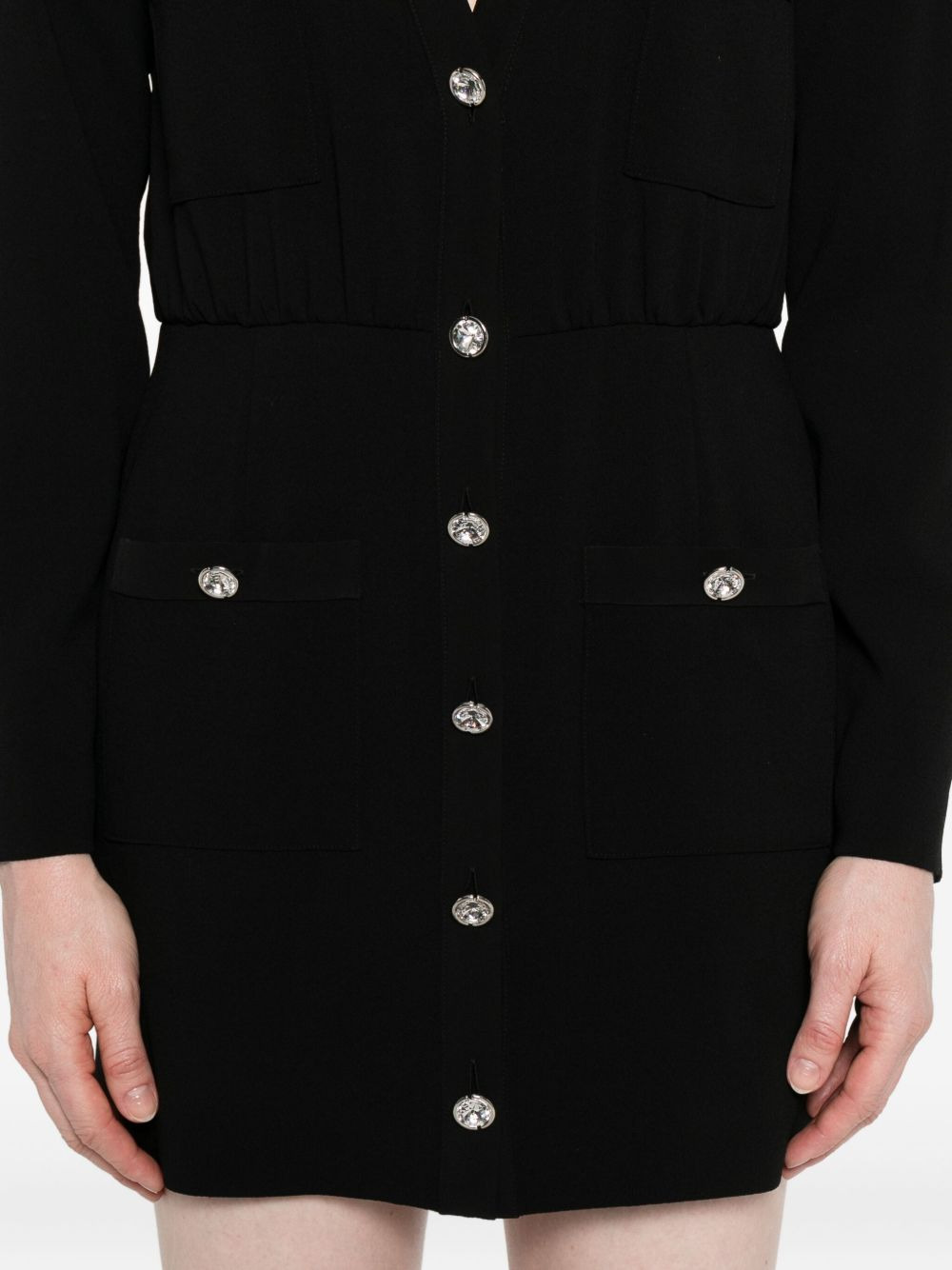jewel-button multi-pocket dress - 5