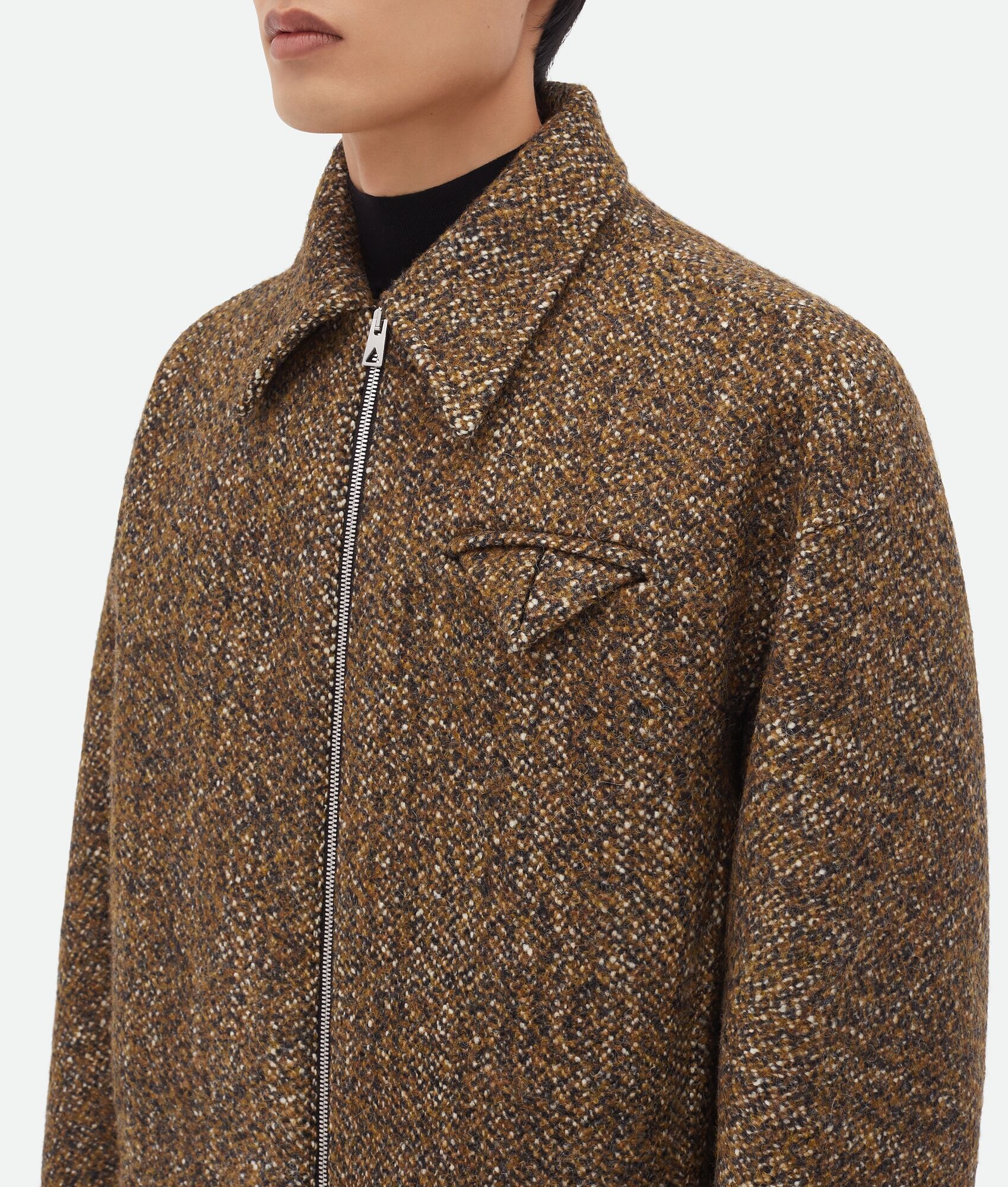 Textured Wool Speckled Kimono Jacket - 4