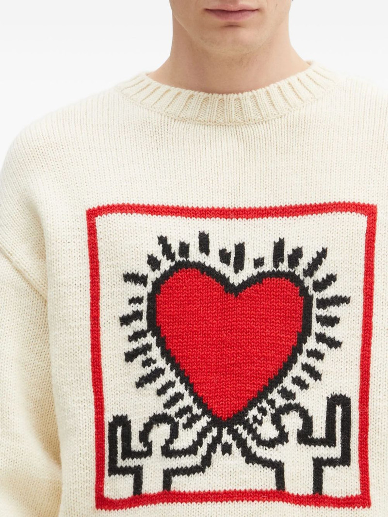 heart-motif crew-neck sweater 5