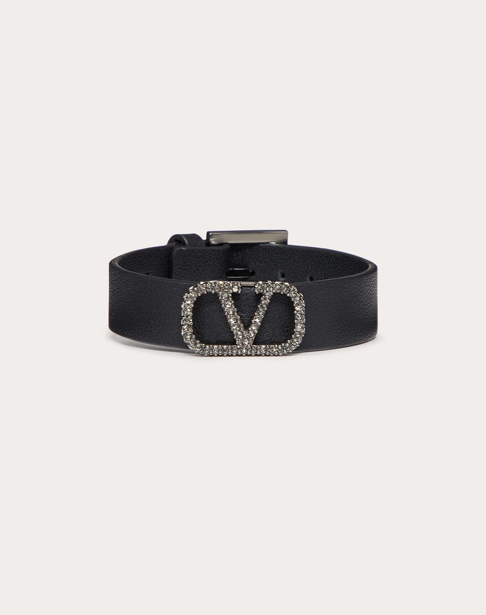 VLogo Signature Leather Bracelet - 1