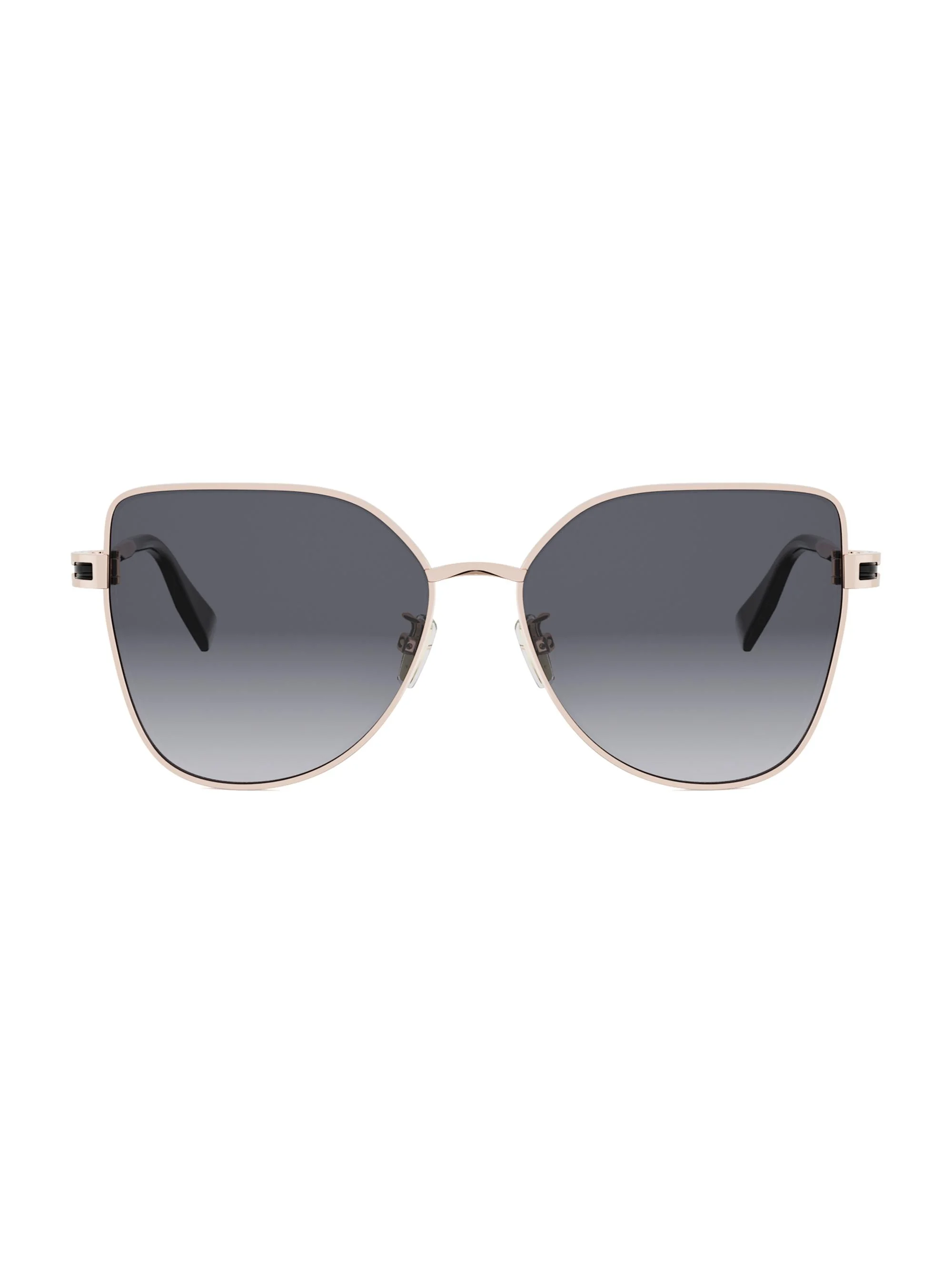 Women's B. Zero1 57MM Square Sunglasses - Shiny Rose Gold Gradient Smoke - 1