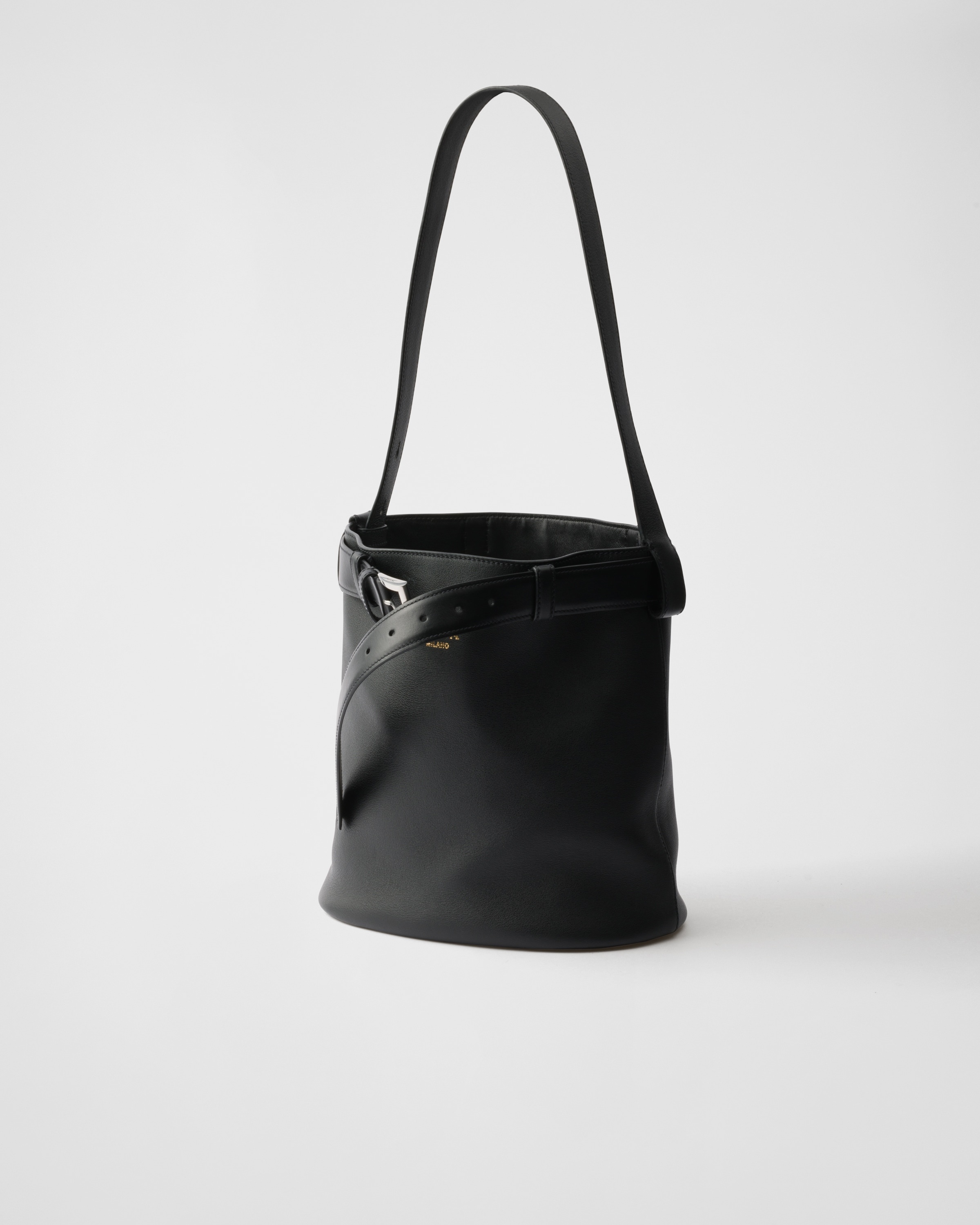 Prada Buckle leather bucket bag with belt - 2