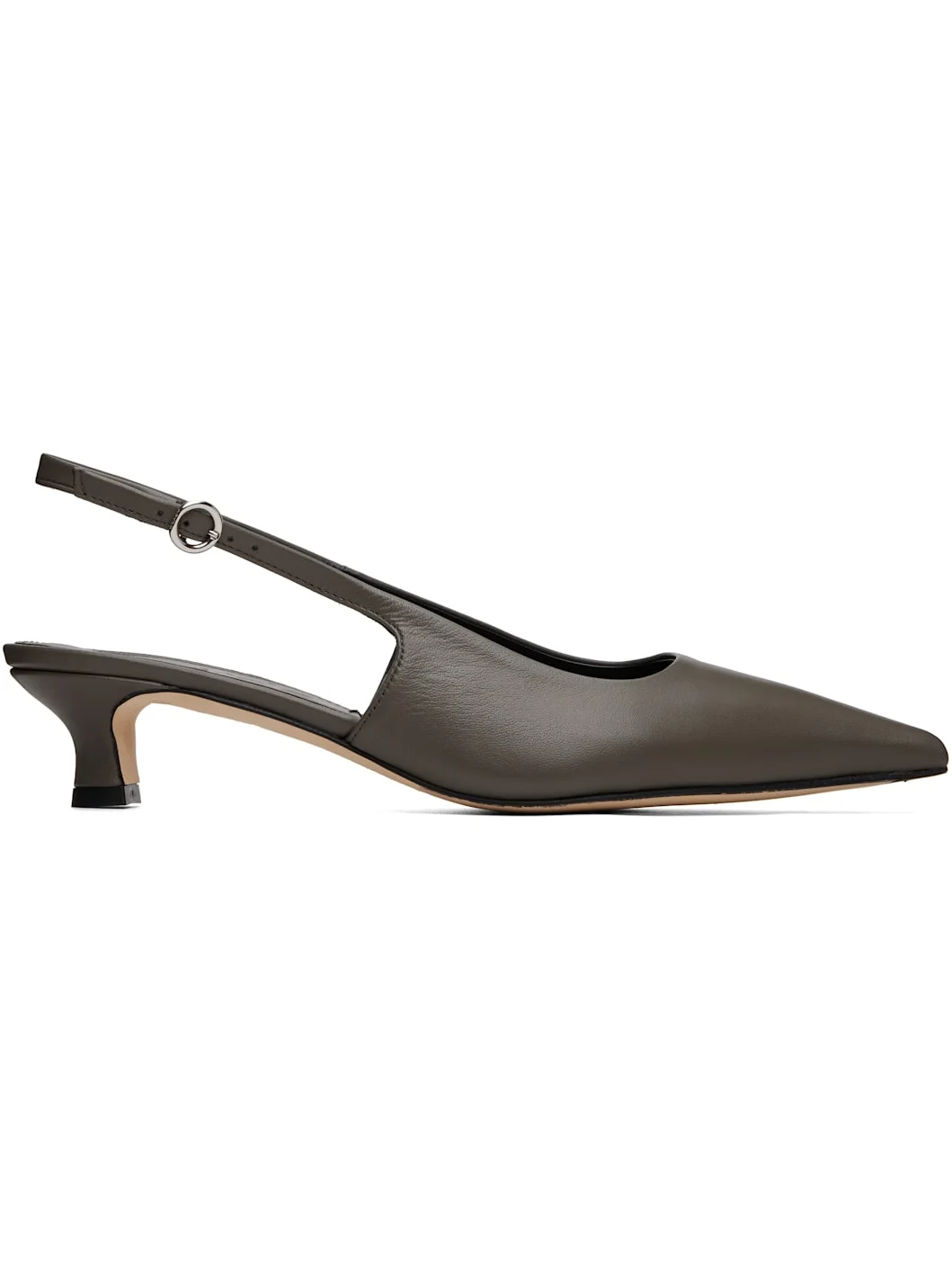 Gray Catrina Slingback Heels - 1