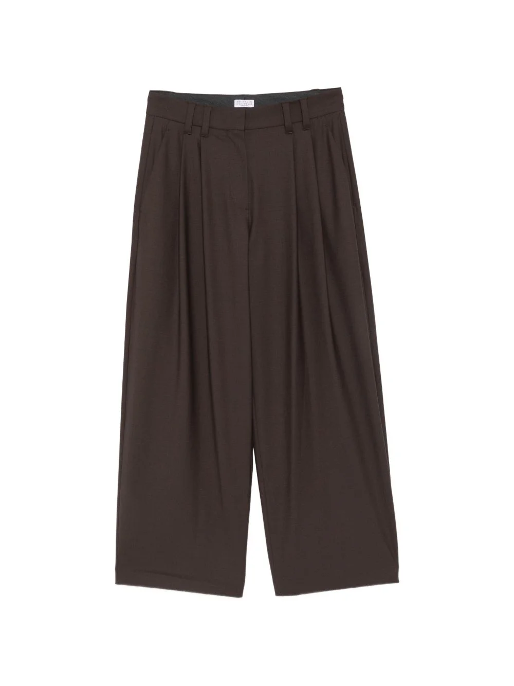 pleated wide-leg trousers - 1