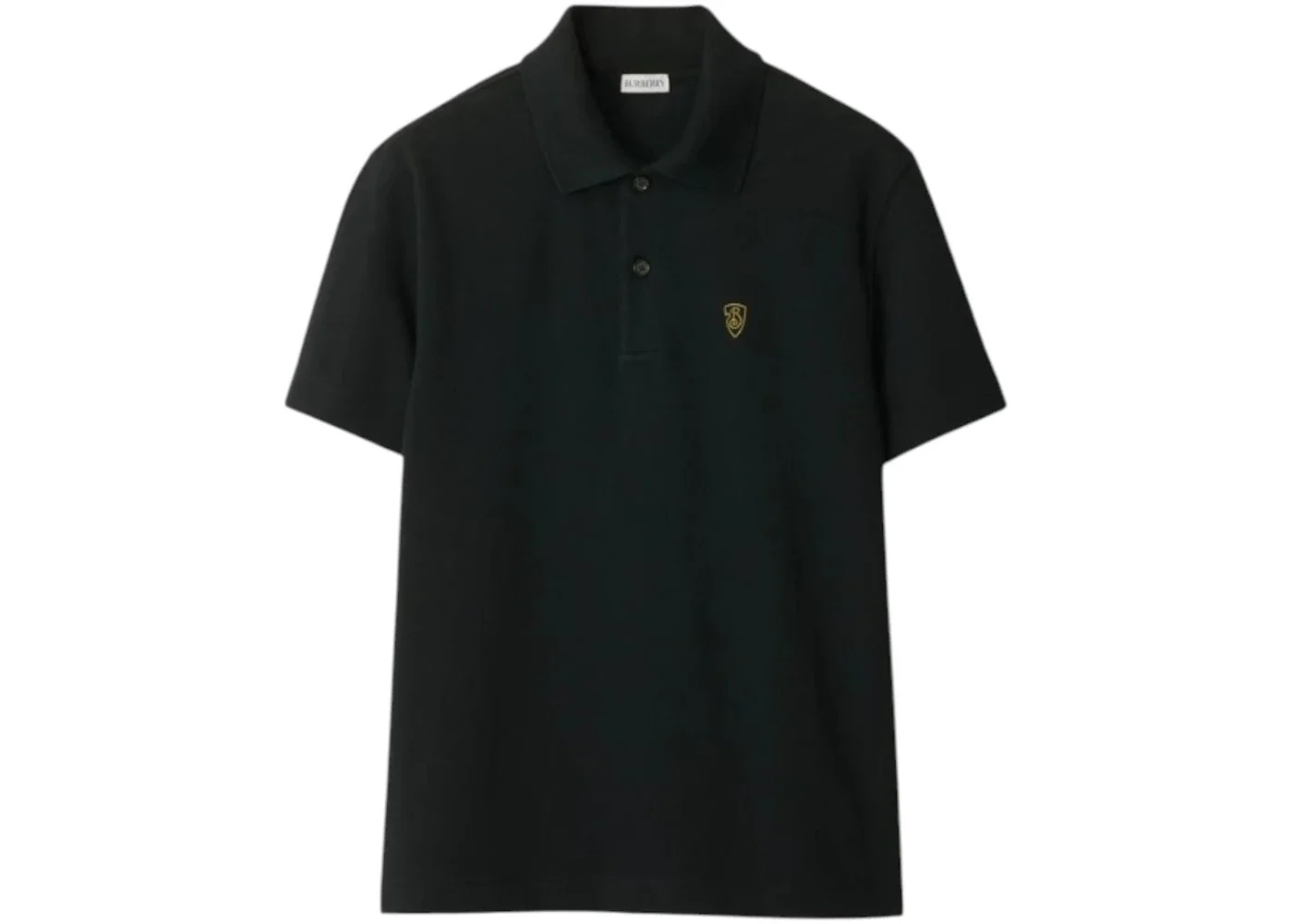 Burberry Logo Embroidered Regular Fit Polo Shirt 80998821 Coal - 1