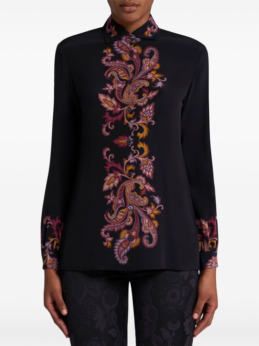 printed silk shirt - 2