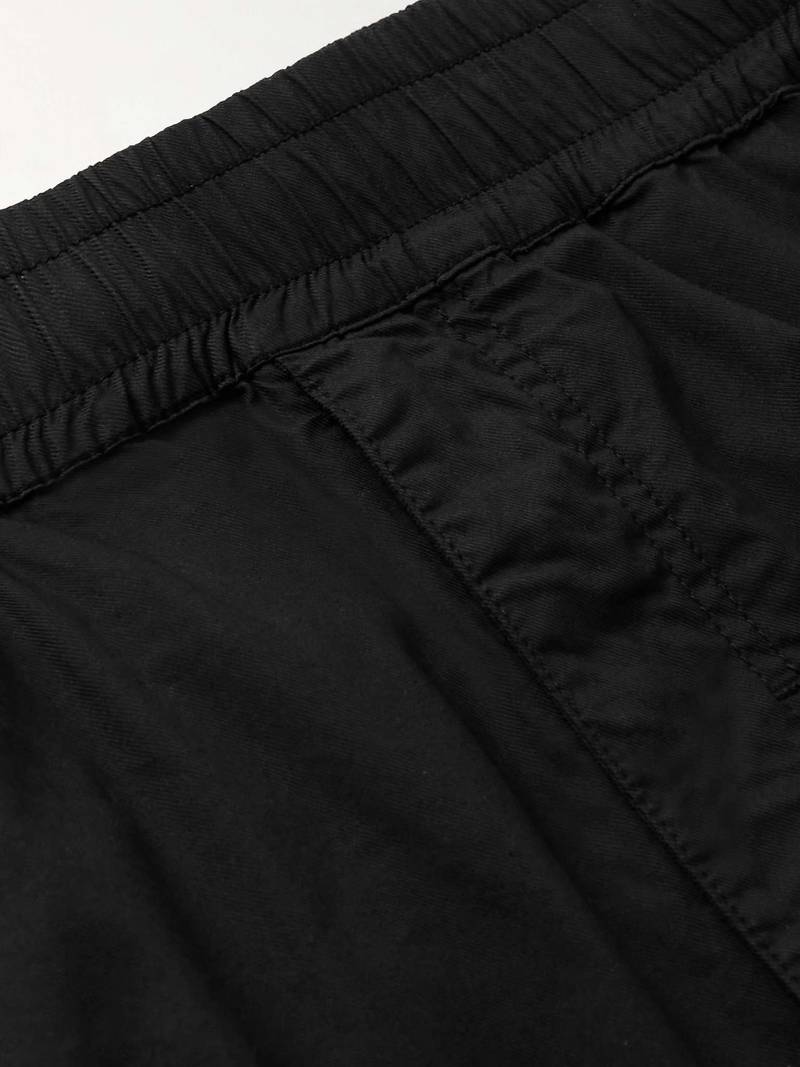 Tapered Logo-Appliquéd Zip-Detailed Cotton-Blend Twill Trousers 3