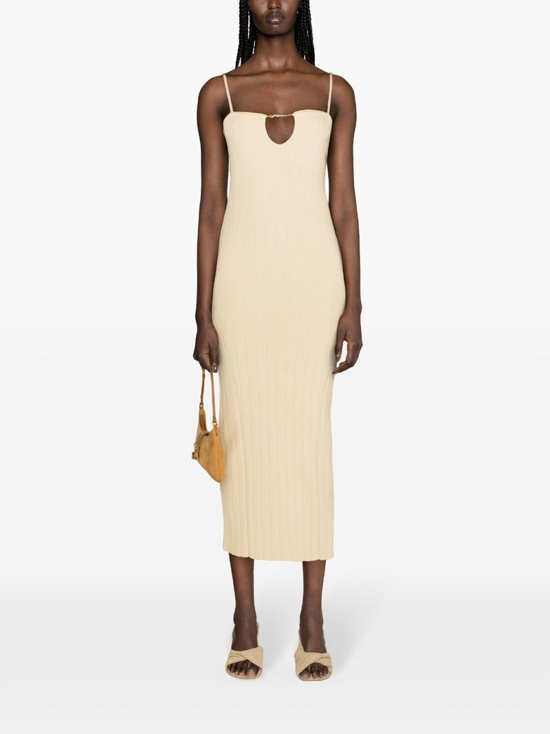 JACQUEMUS Sierra ribbed midi dress outlook