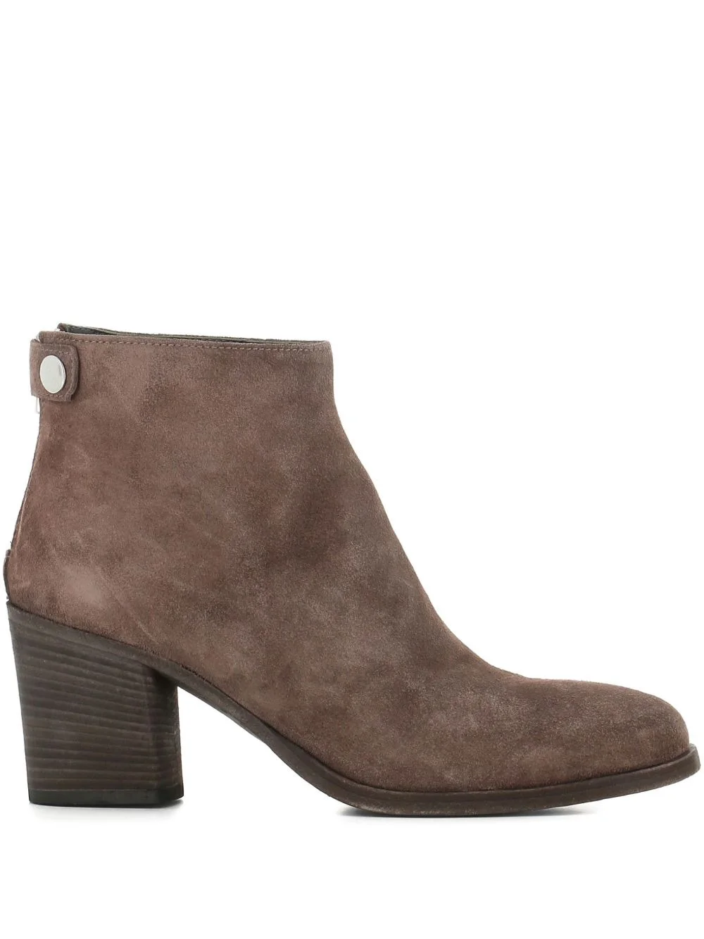 zip-detail block-heel ankle boots - 1
