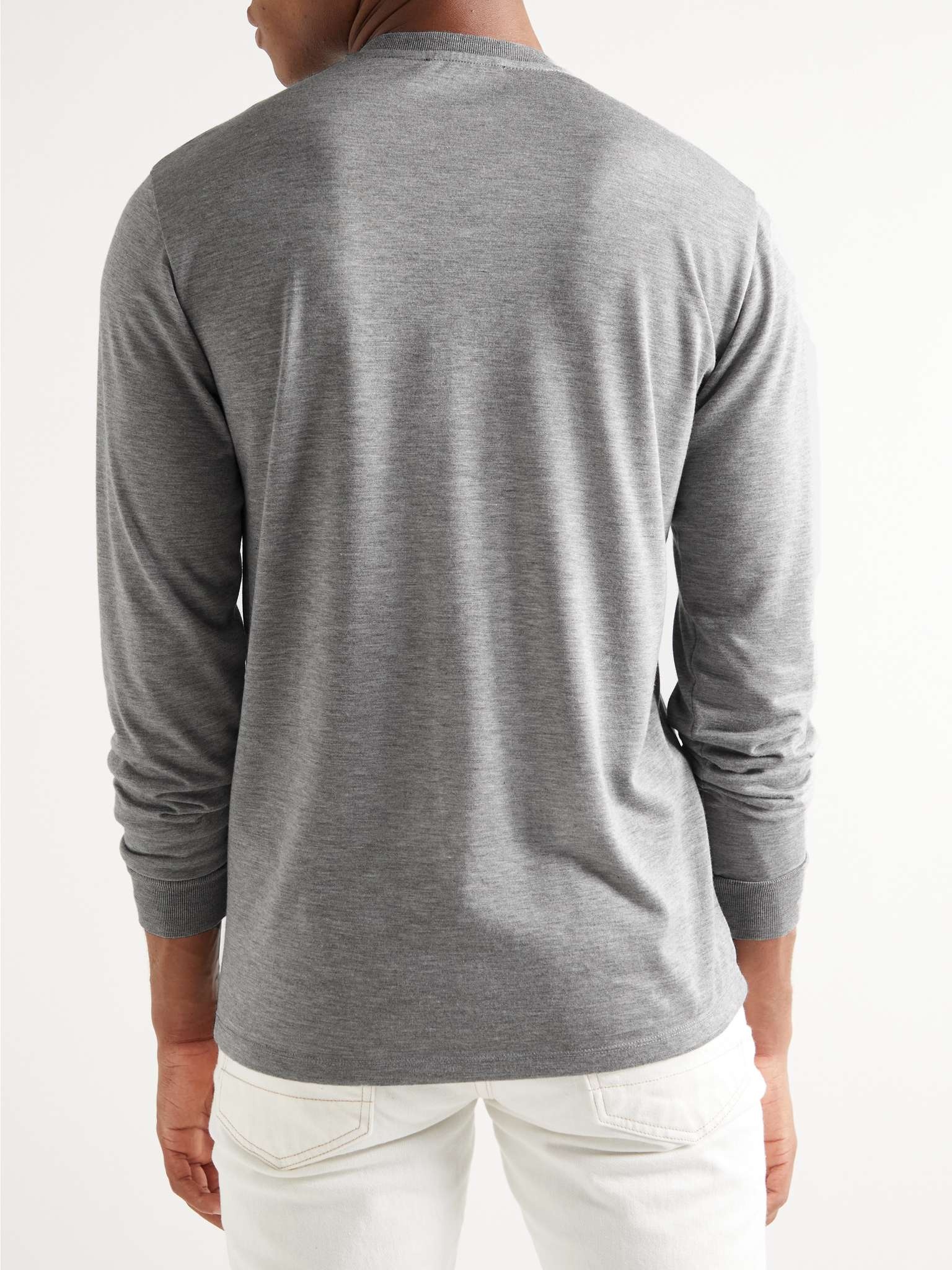 Slim-Fit Jersey Henley T-Shirt - 4