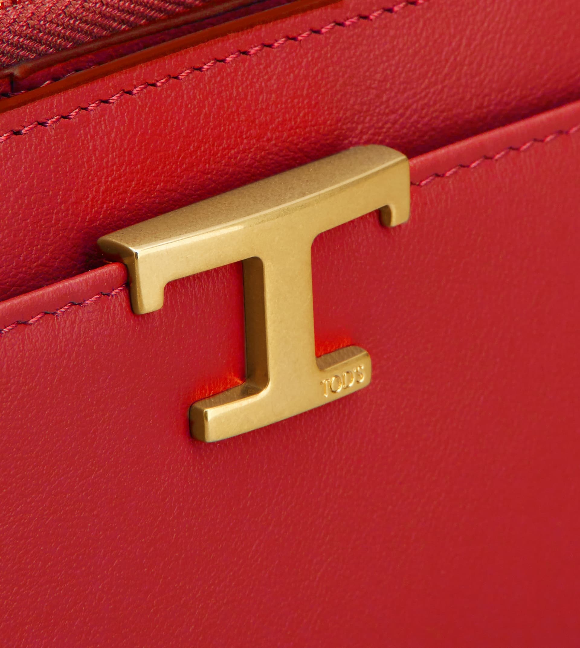 T TIMELESS WALLET IN LEATHER - RED - 5